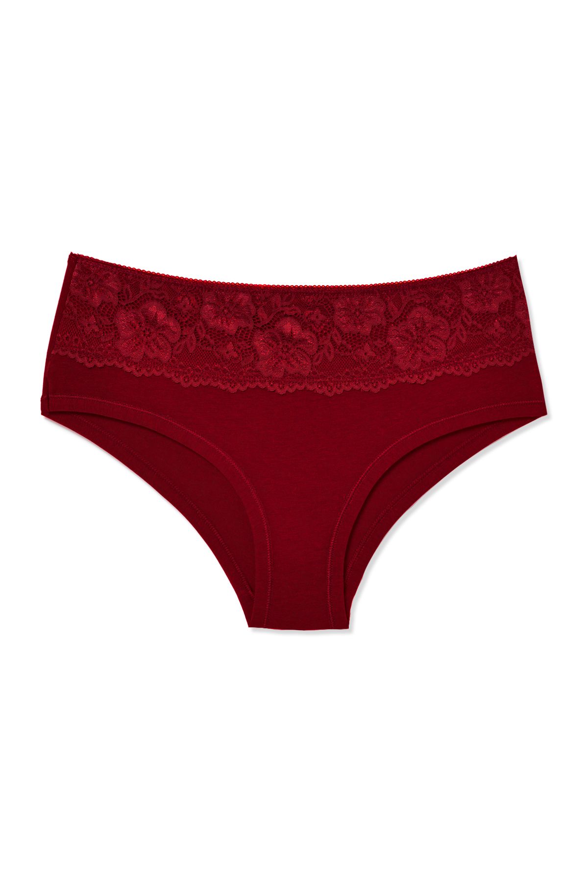 HNX-5-Piece Cotton Front Waist Lace Detailed High Waist Women's Panties 3