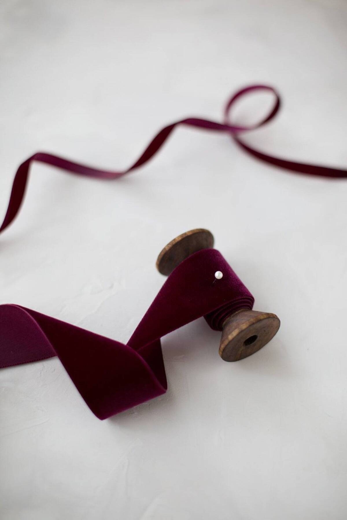 E Elmas Bordo Kadife Kurdele (3CM 5MT)