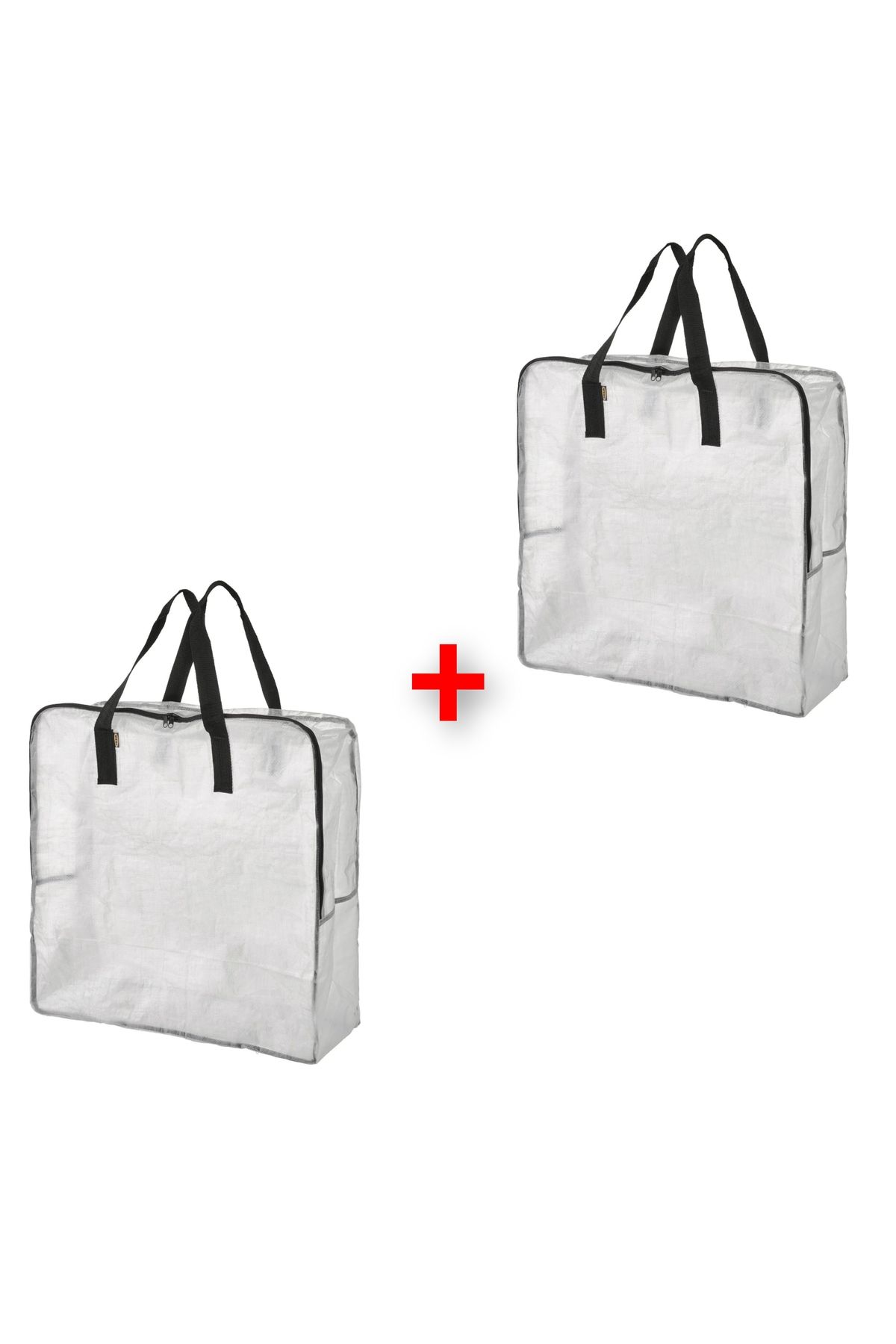 IKEA Set 2 Saci De Transport 65x22x65 Cm Ikea 2 Piese Haine Material Sac De Masă Cu Fermoar Geantă Transparentă - One Size