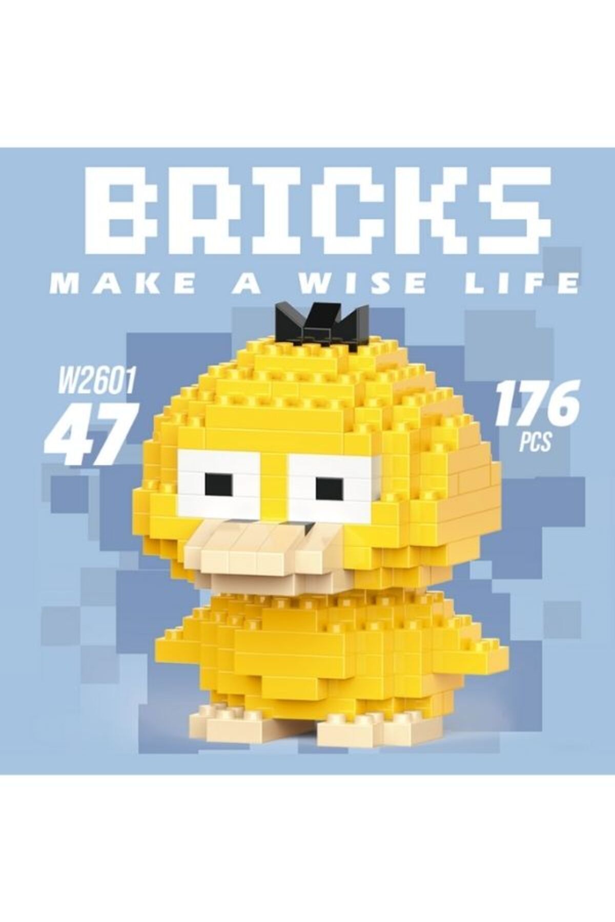 sağlıkçı shopping trend aksesuar-Pokemon Psyduck 3D Puzzle - Mini Lego Boz Bricks 1