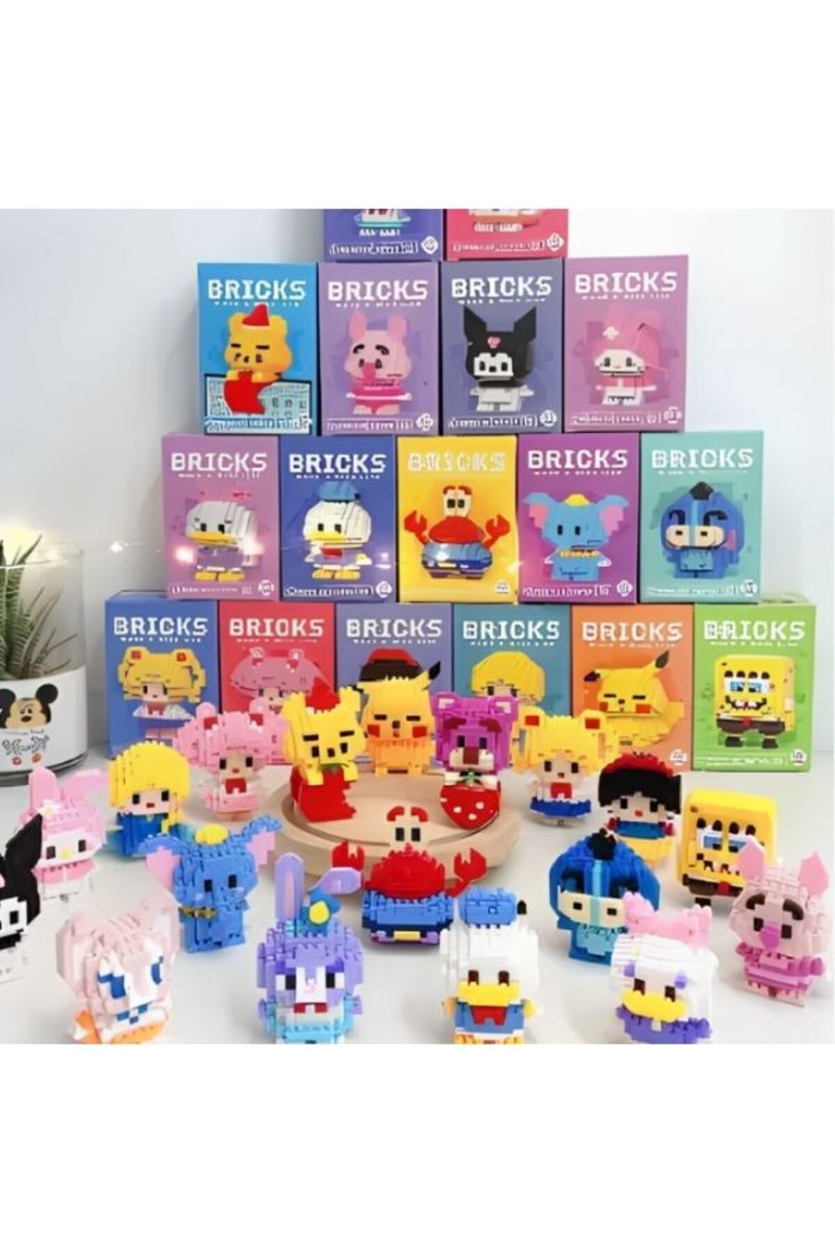 sağlıkçı shopping trend aksesuar-Pokemon Psyduck 3D Puzzle - Mini Lego Boz Bricks 4