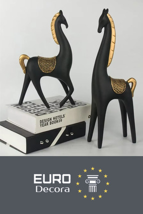 Euro Decora Dekoratif Modern At Heykel Biblo Avrupa Tarzı Yeni Stil Büyük Boy...