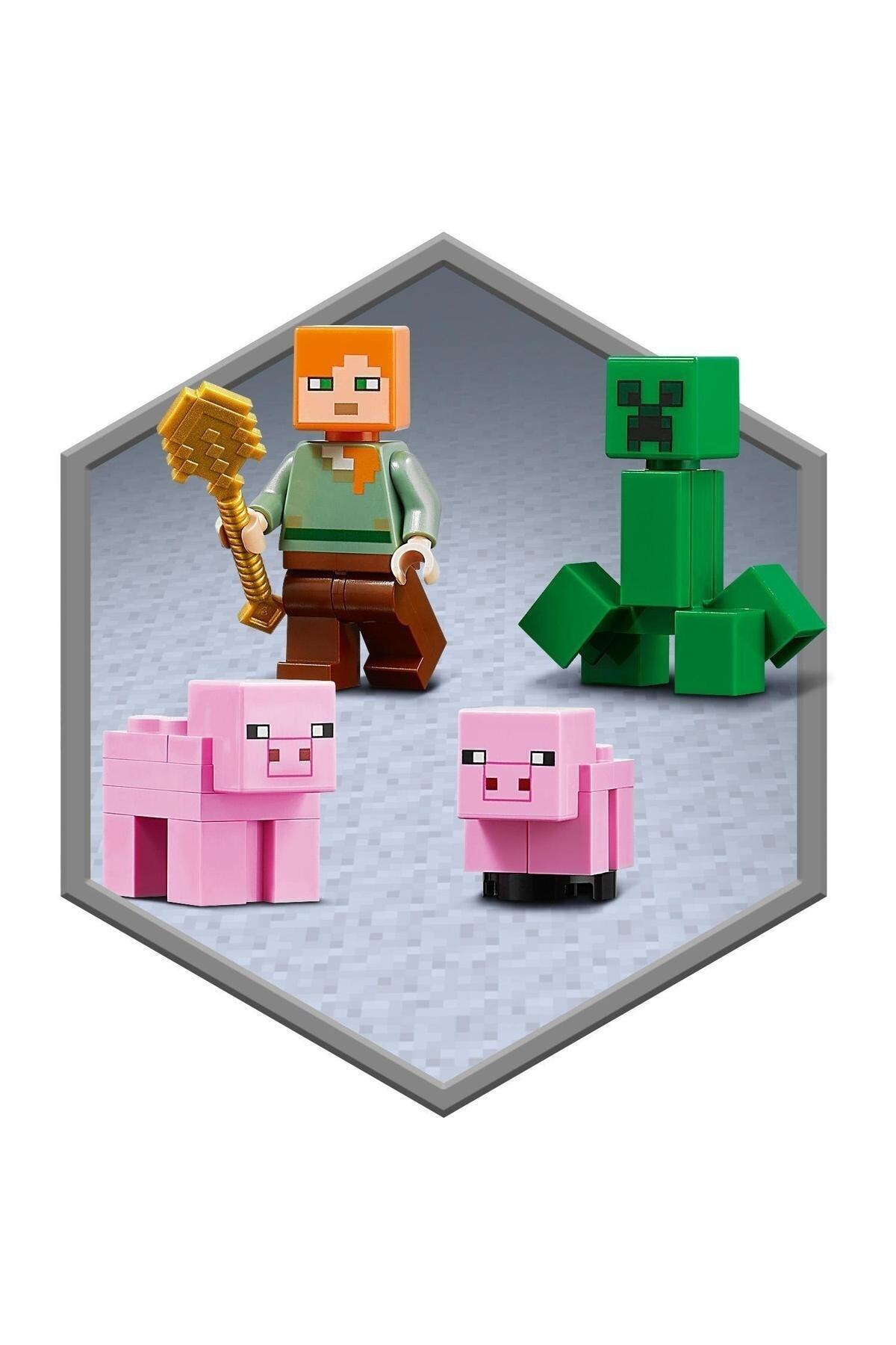 LEGO ® Minecraft™ Domuz Evi 21170 - Çocuklar İçin Yaratıcı Minecraft Oyuncağı Yapım Seti (490 Parça) fotoğrafı 7 (önizleme)