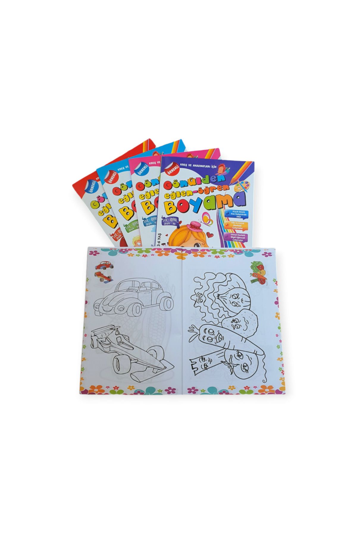 Polin Eğlen-Öğren Boyama Kitabı 64 Sayfa 5 Kitap Set