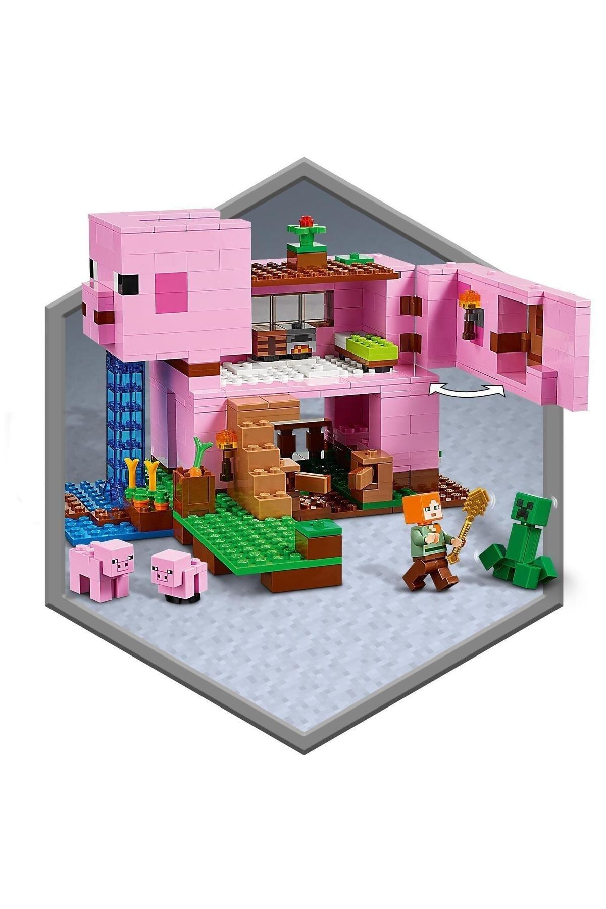 LEGO ® Minecraft™ Domuz Evi 21170 - Çocuklar İçin Yaratıcı Minecraft Oyuncağı Yapım Seti (490 Parça) fotoğrafı 5 (önizleme)