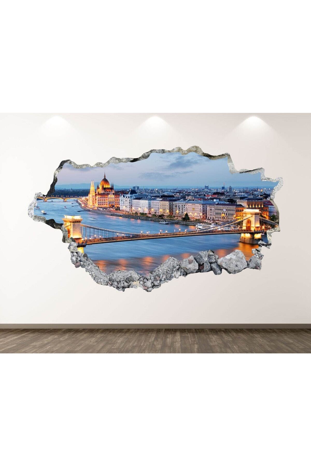Şehir ve Doğa Manzaraları Full Hd Baskı 3d Modern Duvar Sticker