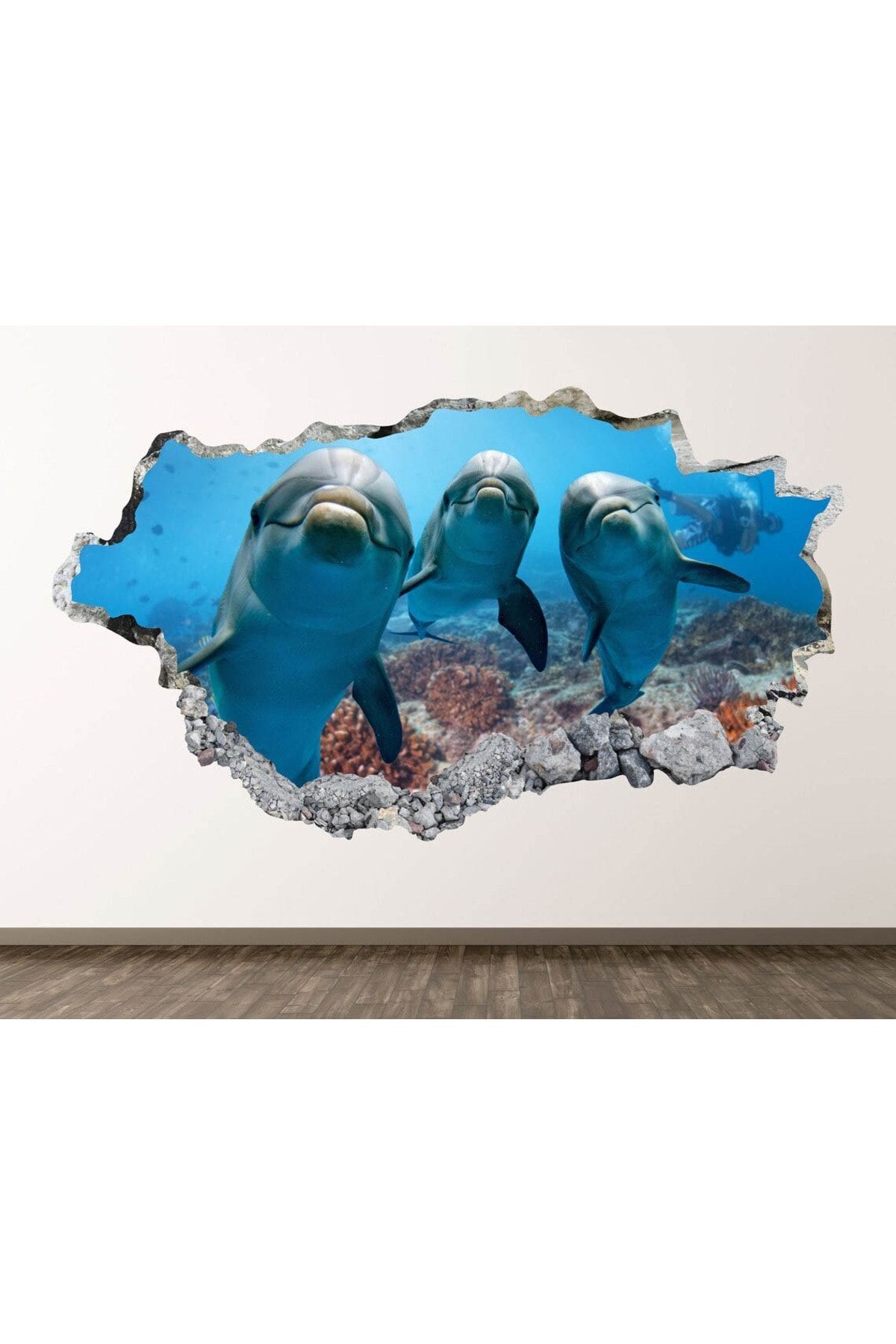 Yunus Balıkları Full Hd 3d Sticker Kaplama