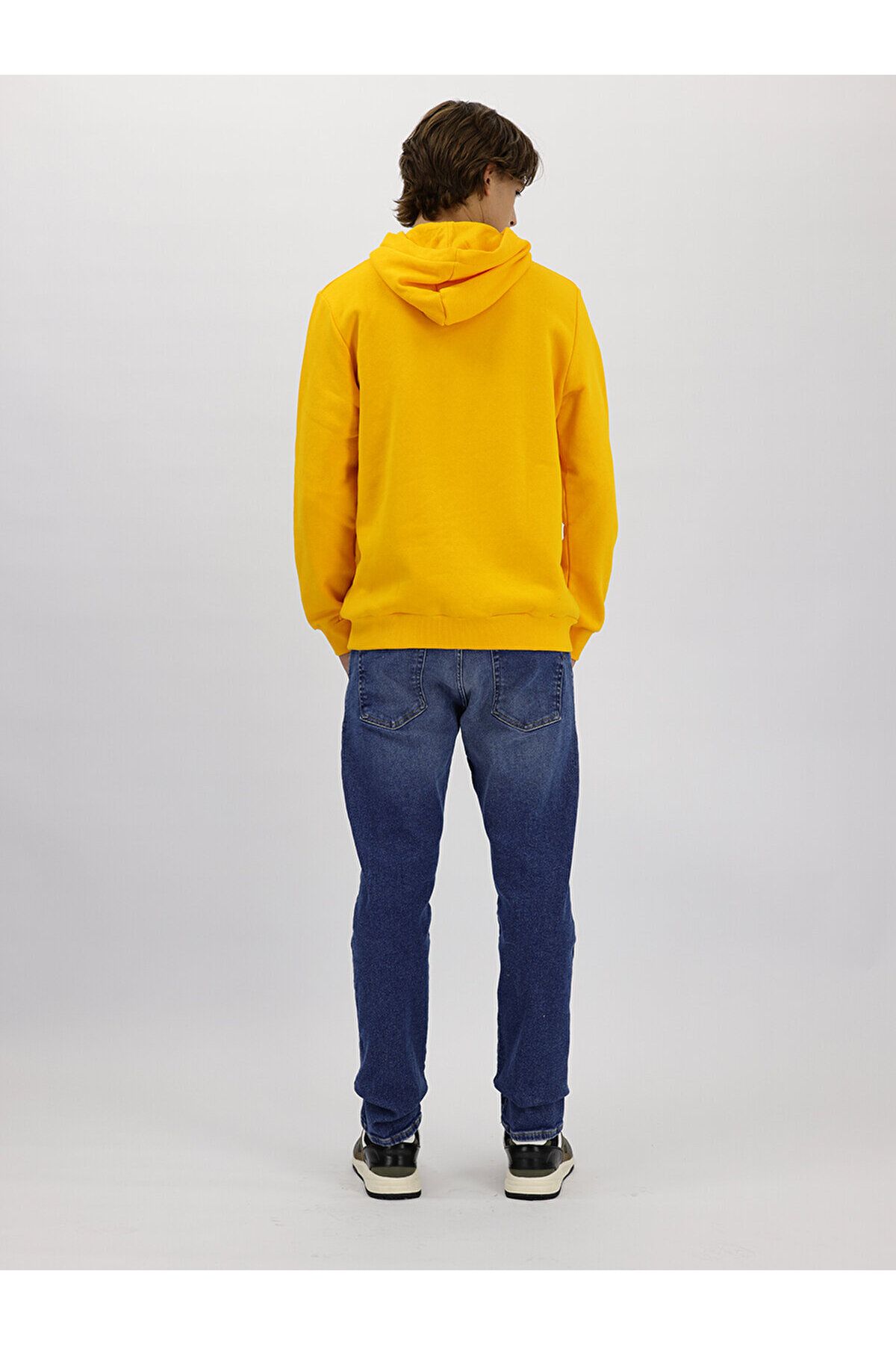 Ltb-Yellow Hooded Sweatshirt with Logo 3