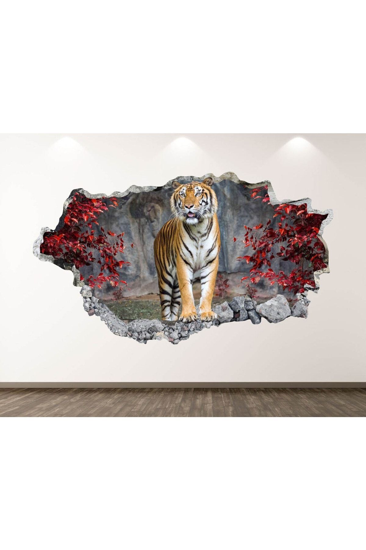 Ormanların Kralı Kaplan Full Hd Baskı 3d Modern Duvar Sticker