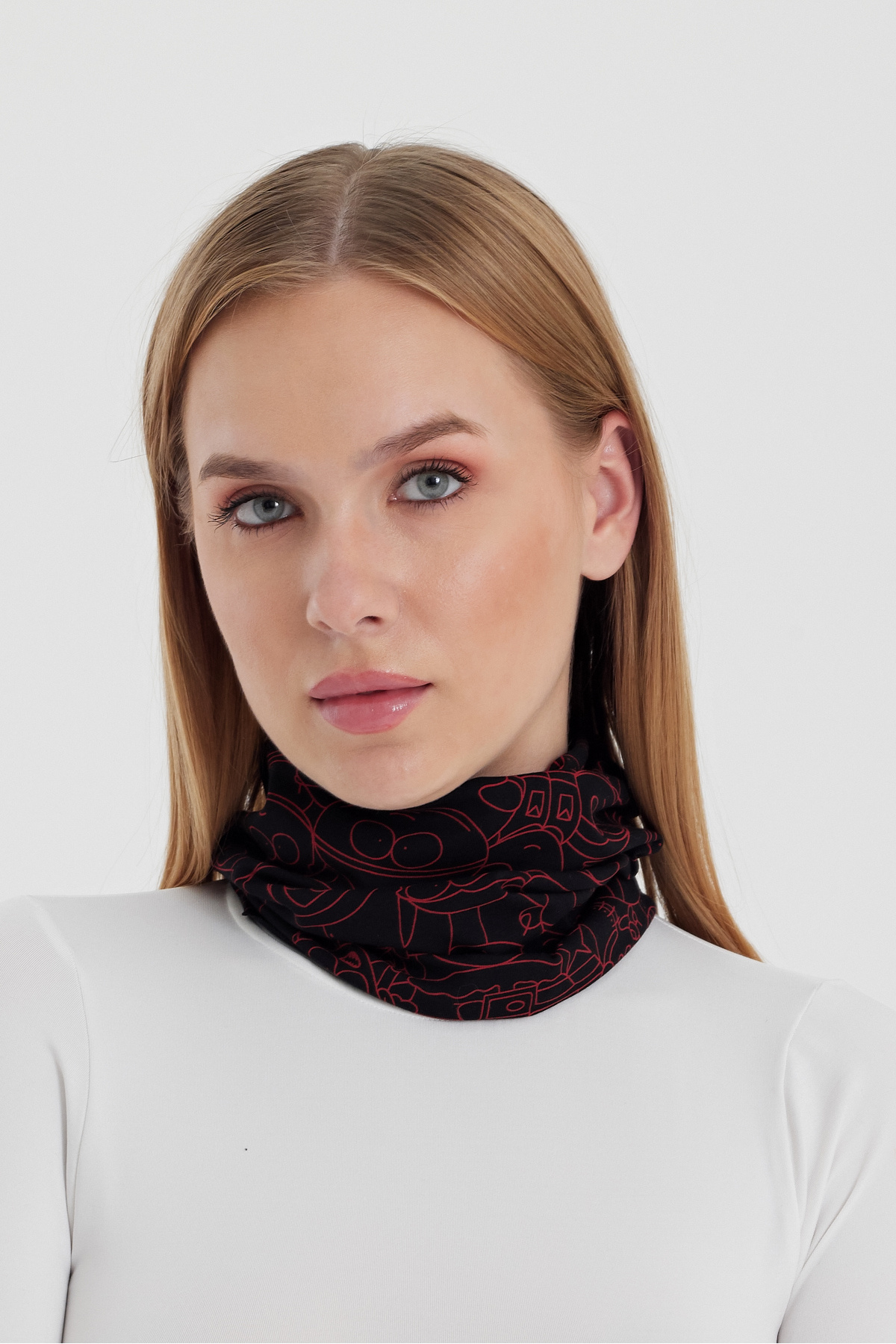 Butikgiz Kadın Çok Fonksiyonlu Koruyucu Pamuklu Esnek Terletmez Bandana Boyunluk Maske