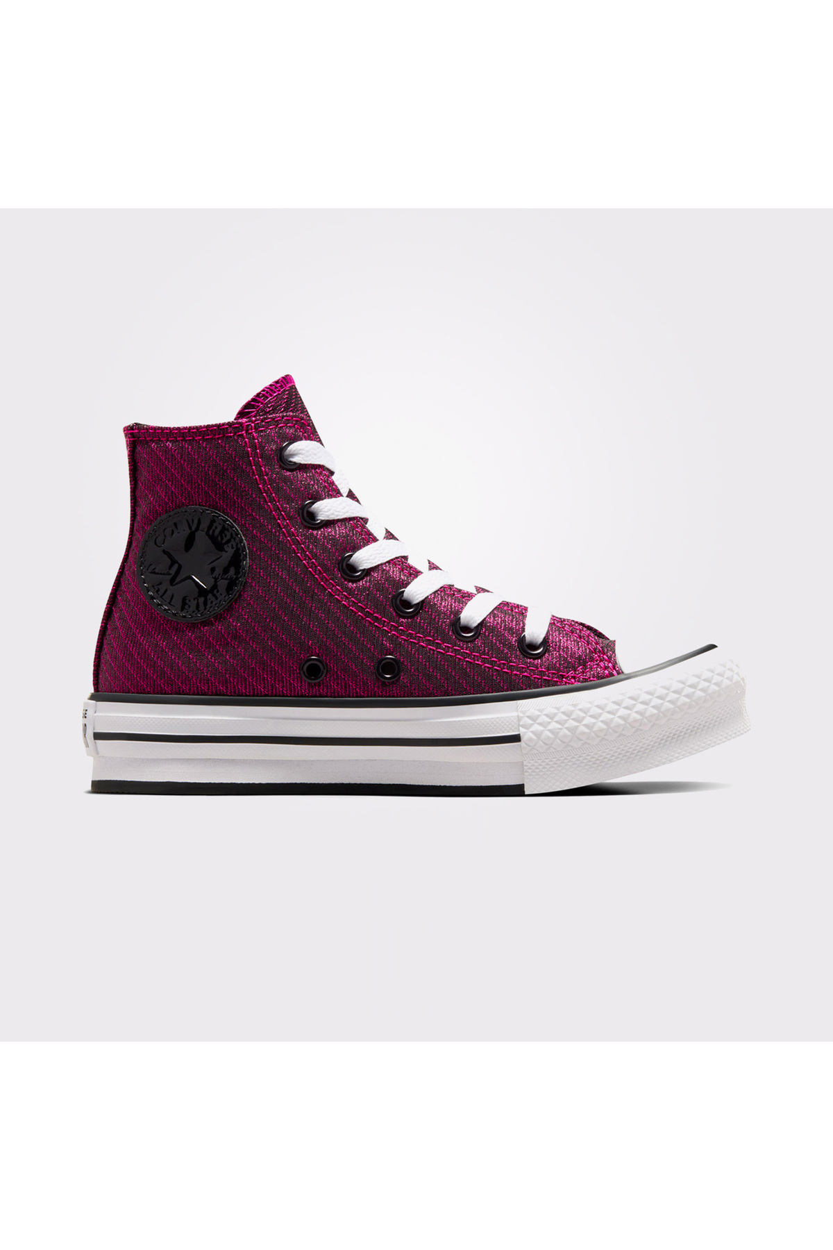 1_org_zoom اسنیکر صورتی بچه گانه Chuck Taylor با پلتفرم تمام ستاره Converse کانورس اورجینال - تصویر 1