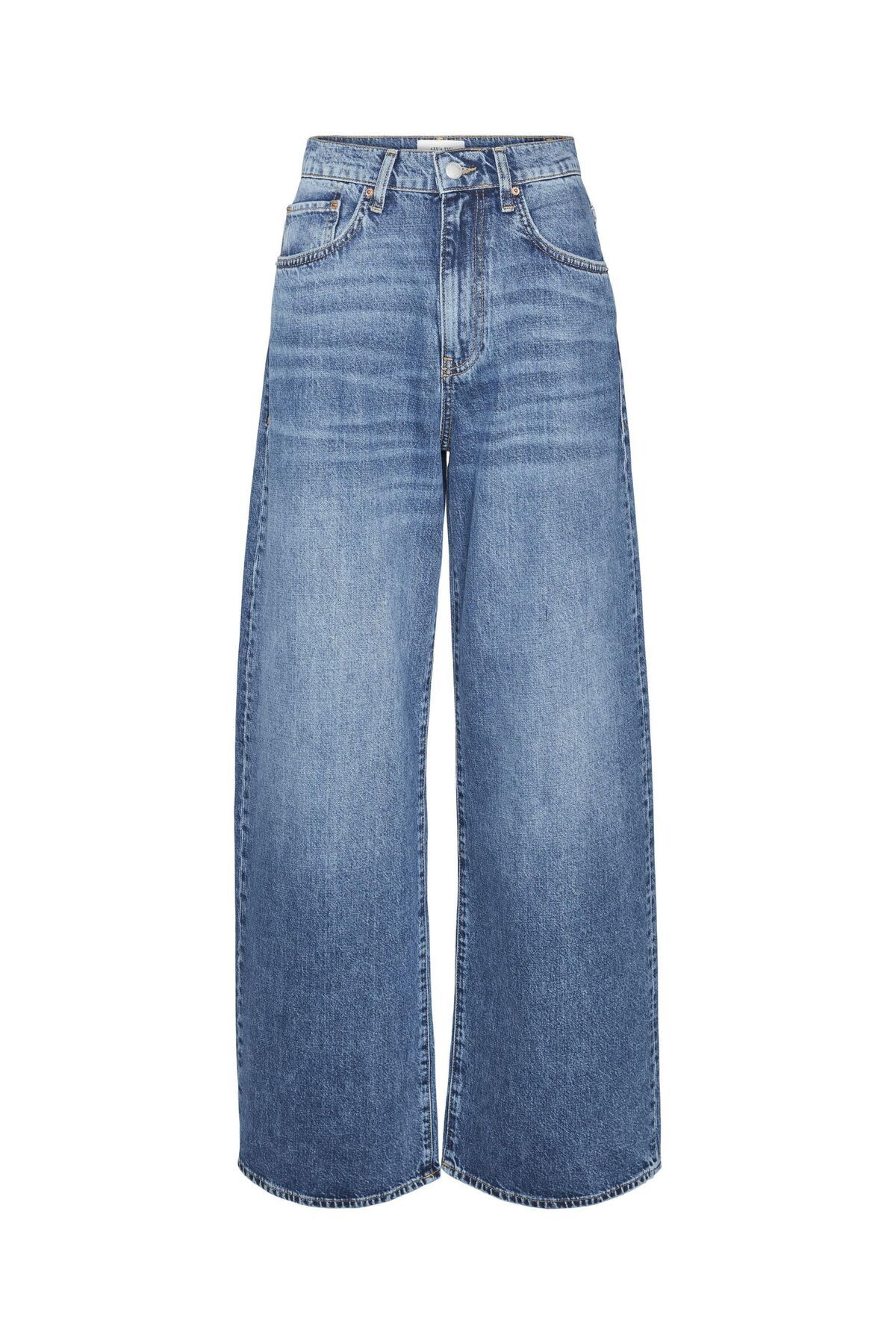 Vero Moda-Weit geschnittene VMELINA Super High Rise Weiter Beinschnitt Jeans 2