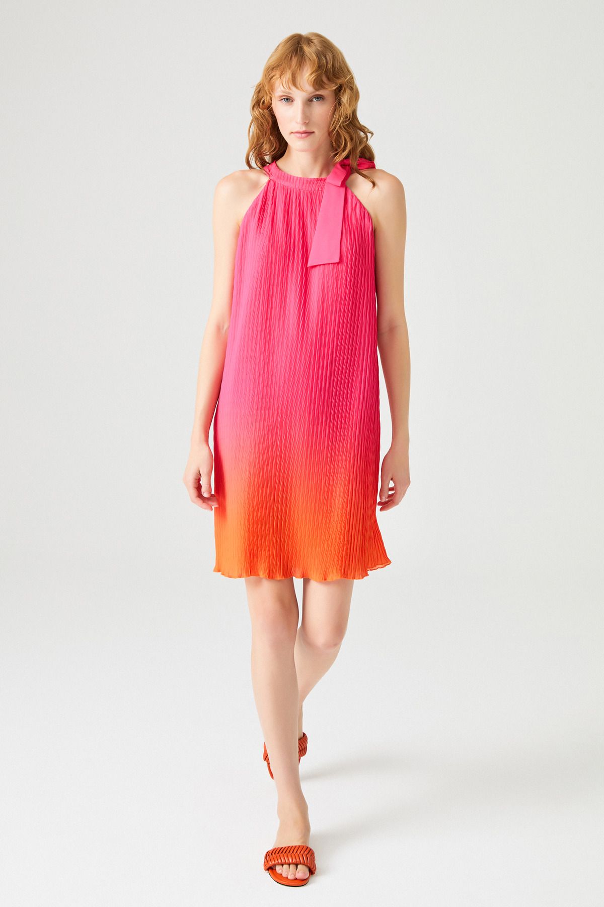 Naramaxx-Pleated Gradient Dress 1