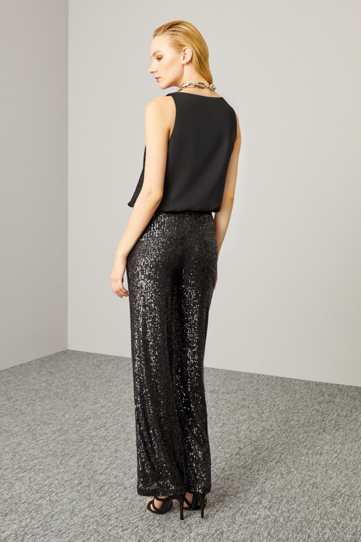 Naramaxx-Sequin Wide Leg Trousers 4