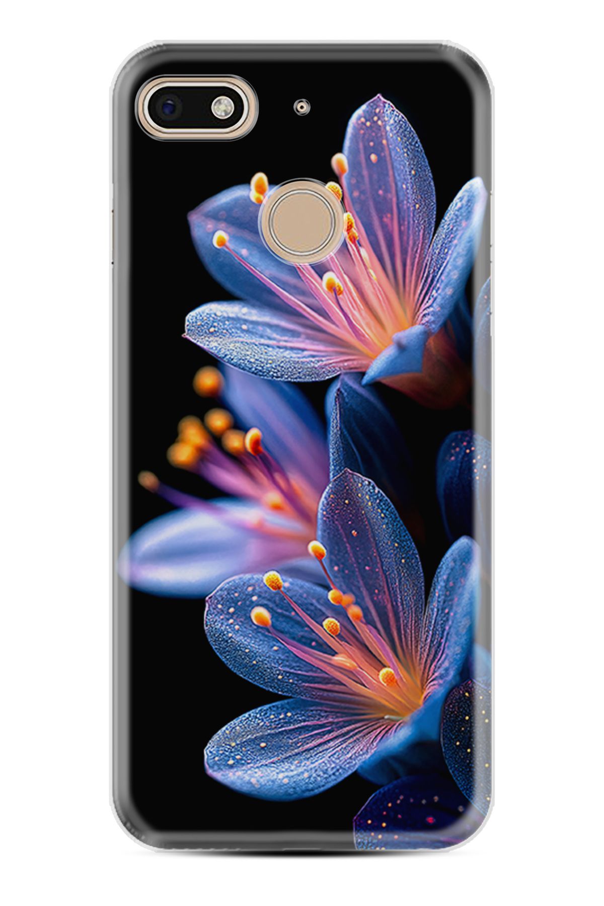 General Mobile GM8 GO Kılıf HD Resim Baskılı Rekli Çiçekler StKd -015