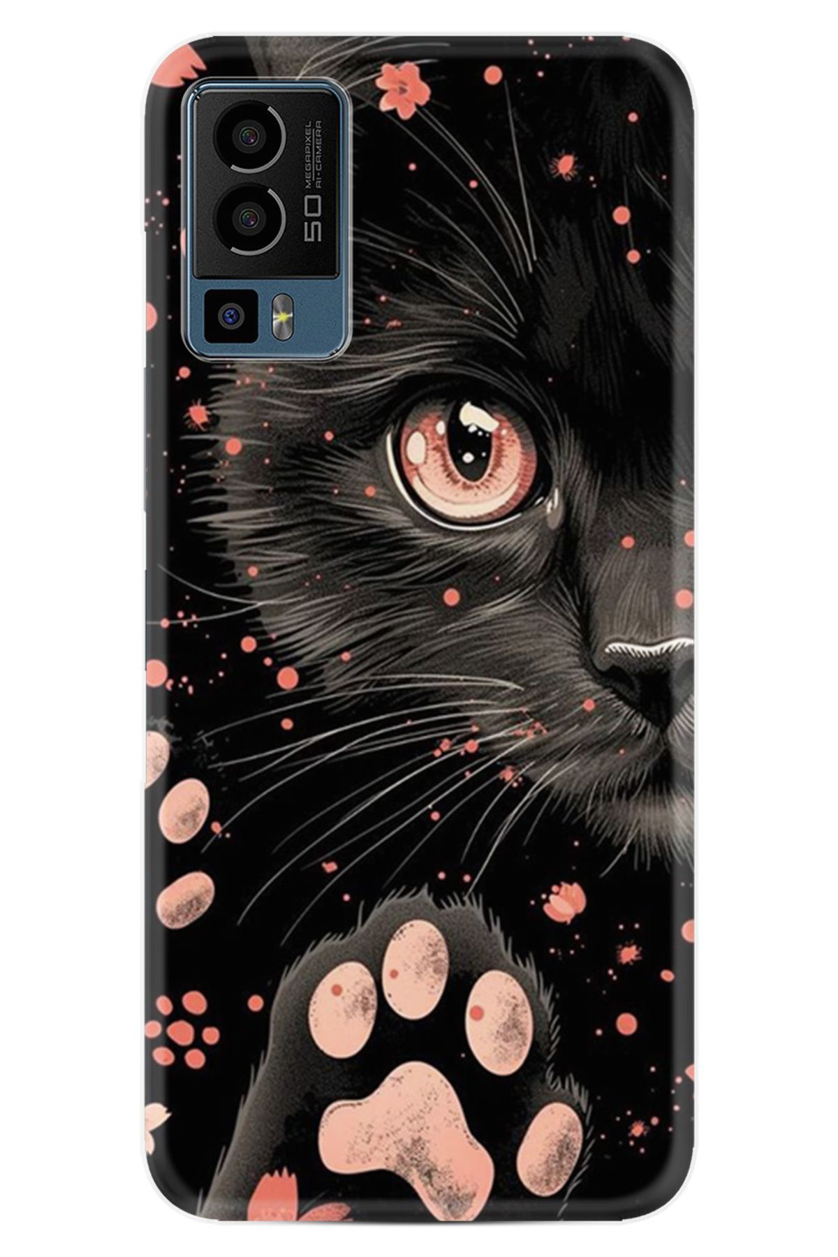 General Mobile 23 Kılıf HD Resim Baskılı Kara Kedi StKd -085