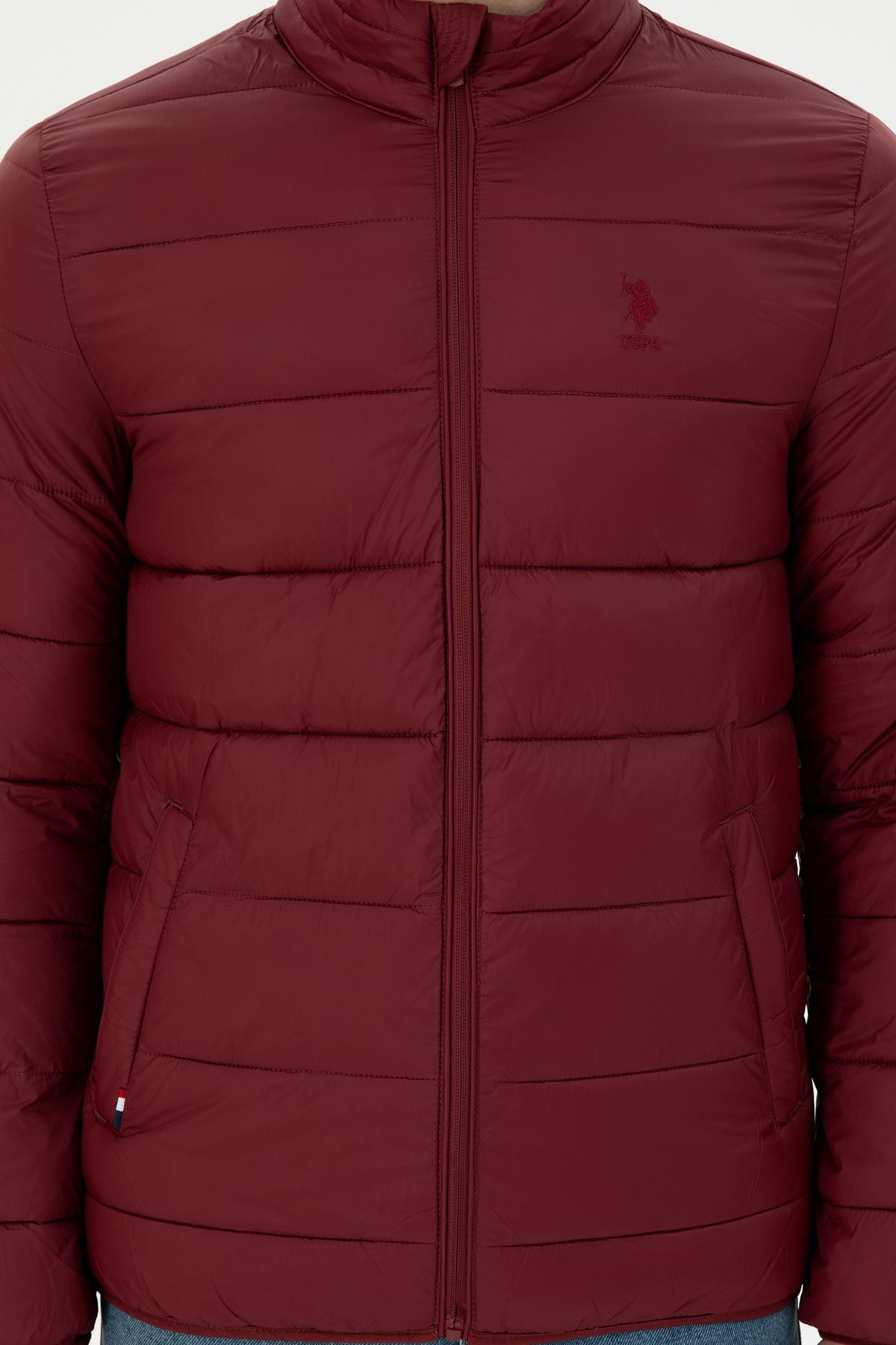 U.S. Polo Assn.-Ανδρικό παλτό μπορντό 50290711 -VR014 6