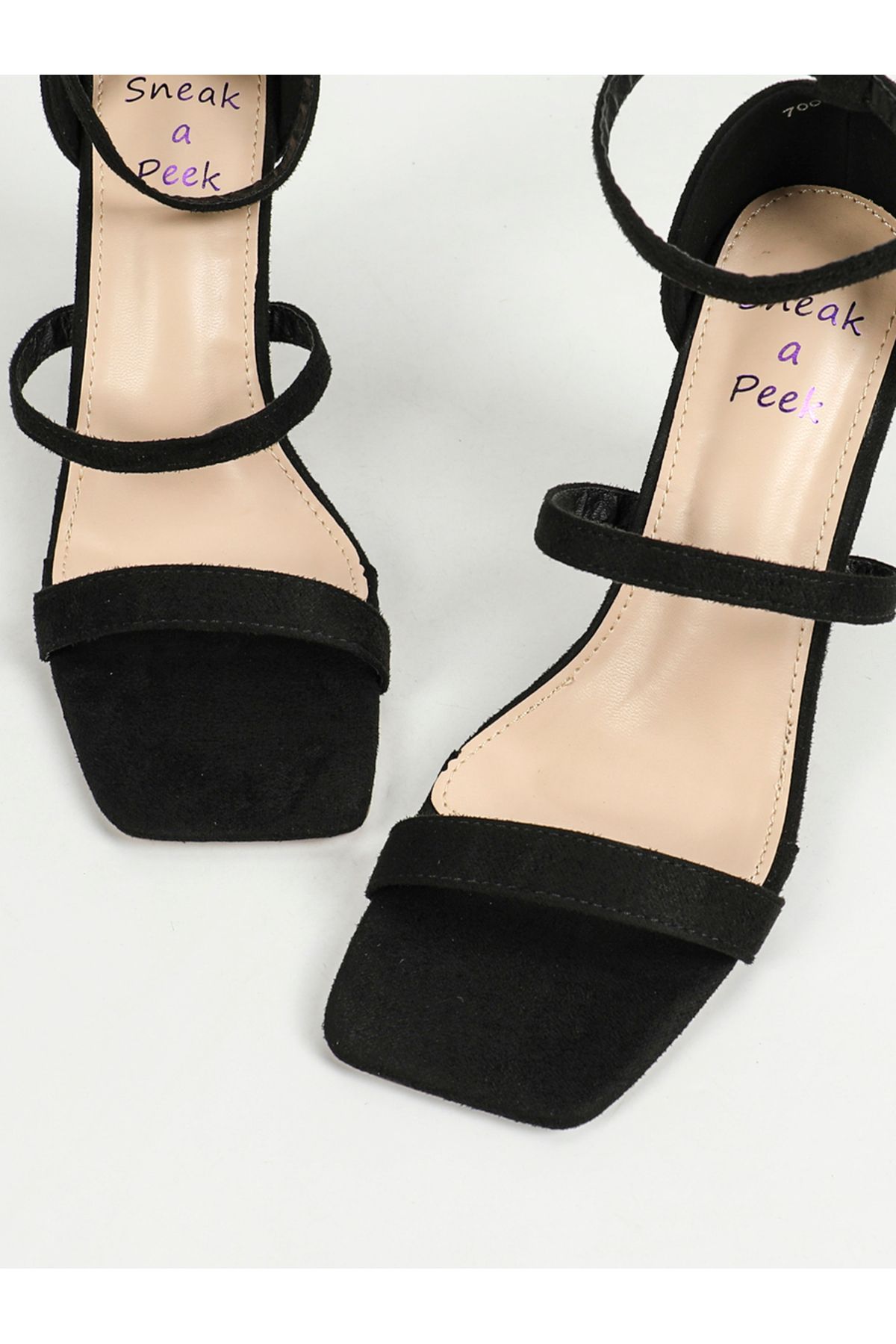 Sneak-a-Peek By Styli-Solid Ankle Strap Block Heel Sandals 6