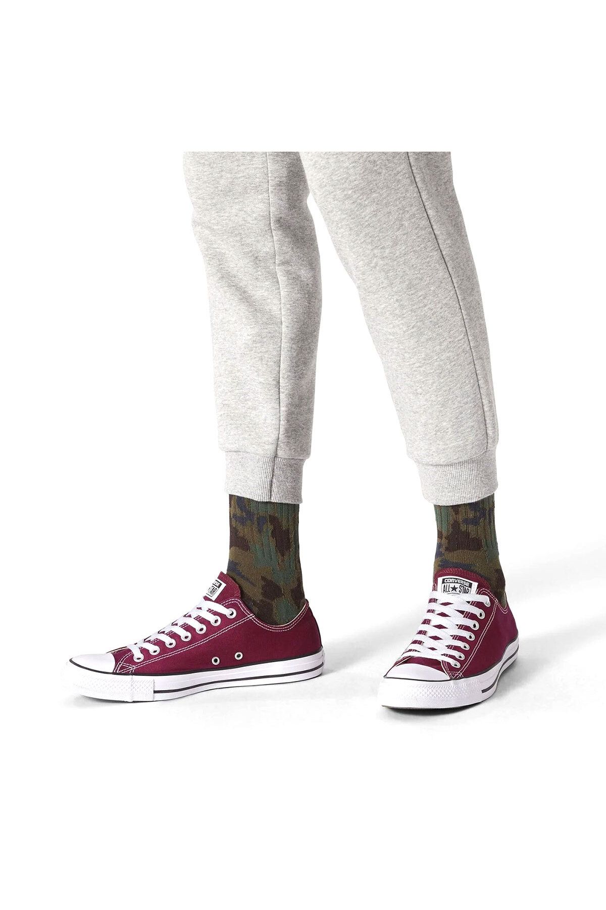 converse-Chuck Taylor All Star M9691c - Tenis unisex din pânză roșu Claret 8
