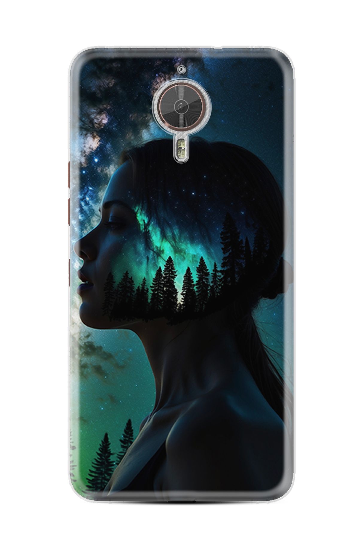 General Mobile GM5 Plus Kılıf HD Resim Baskılı Woman in Tree StKd -004