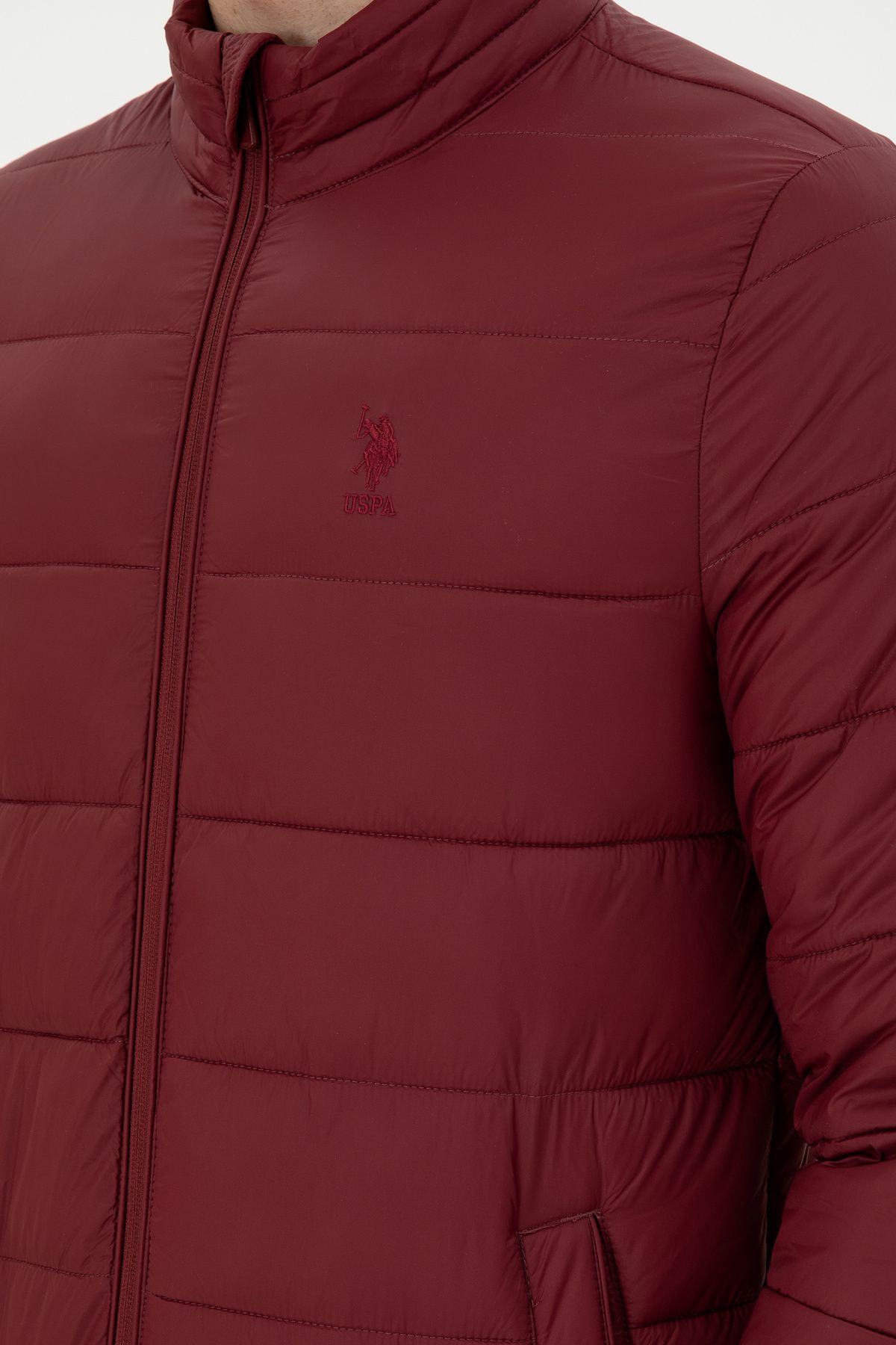 U.S. Polo Assn.-Ανδρικό παλτό μπορντό 50290711 -VR014 7
