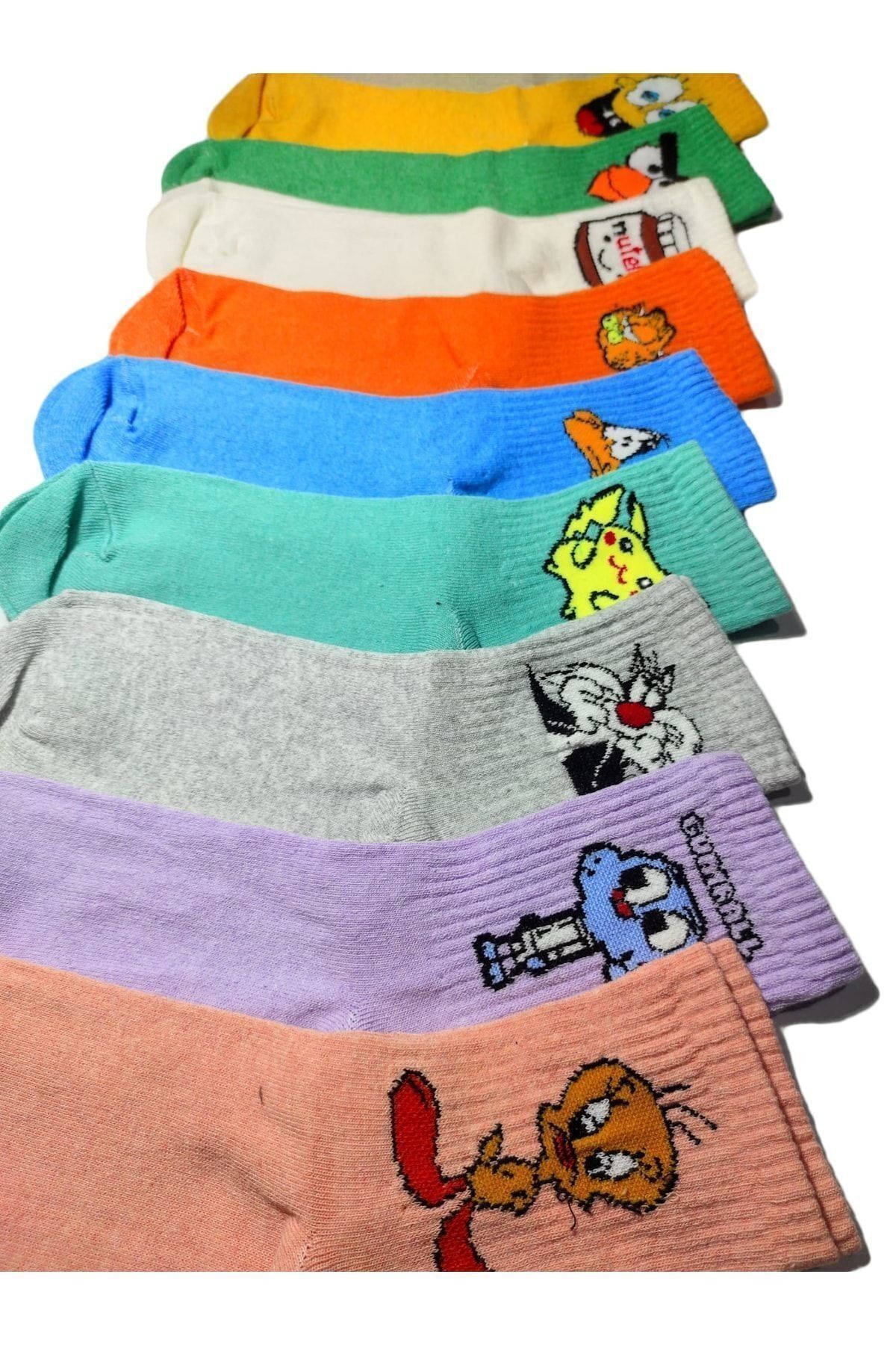 MY MENORA SOCKS-X-1 0 أزواج جوارب جامعية منقوشة بالأحرف 2