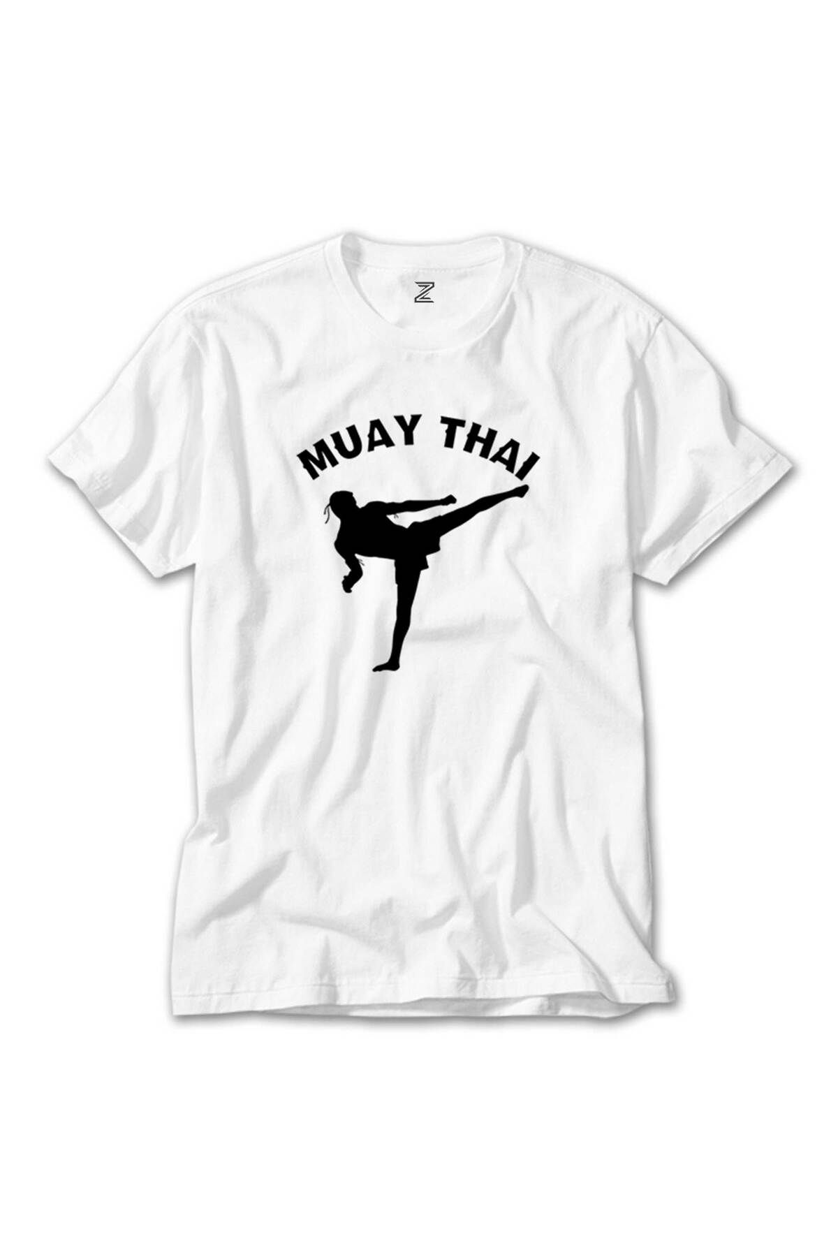WAKHA Karate Muay Thai Silhouette Beyaz Tişört