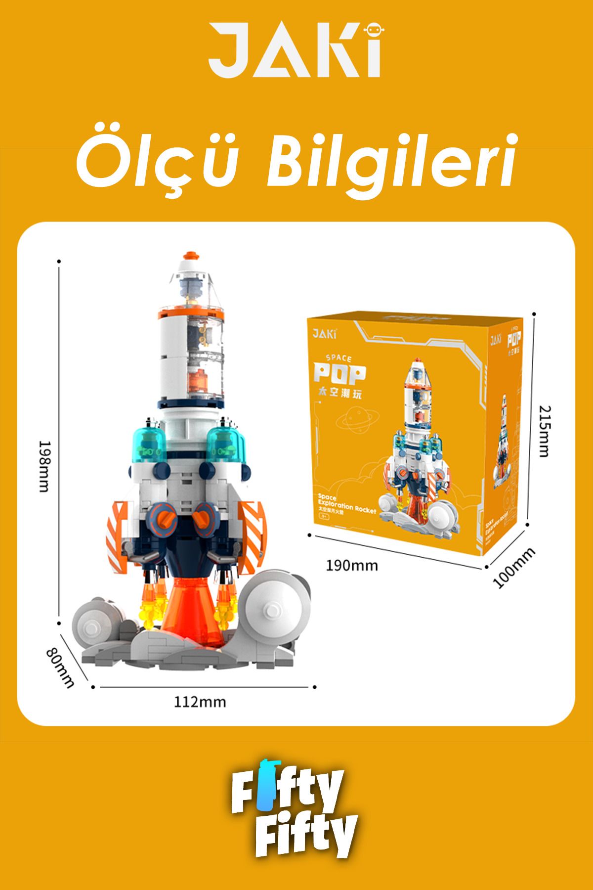 Vagonlife-Jaki Mini Space Rocket - Jk8508 (+302 Pieces) Toy Building Set 2