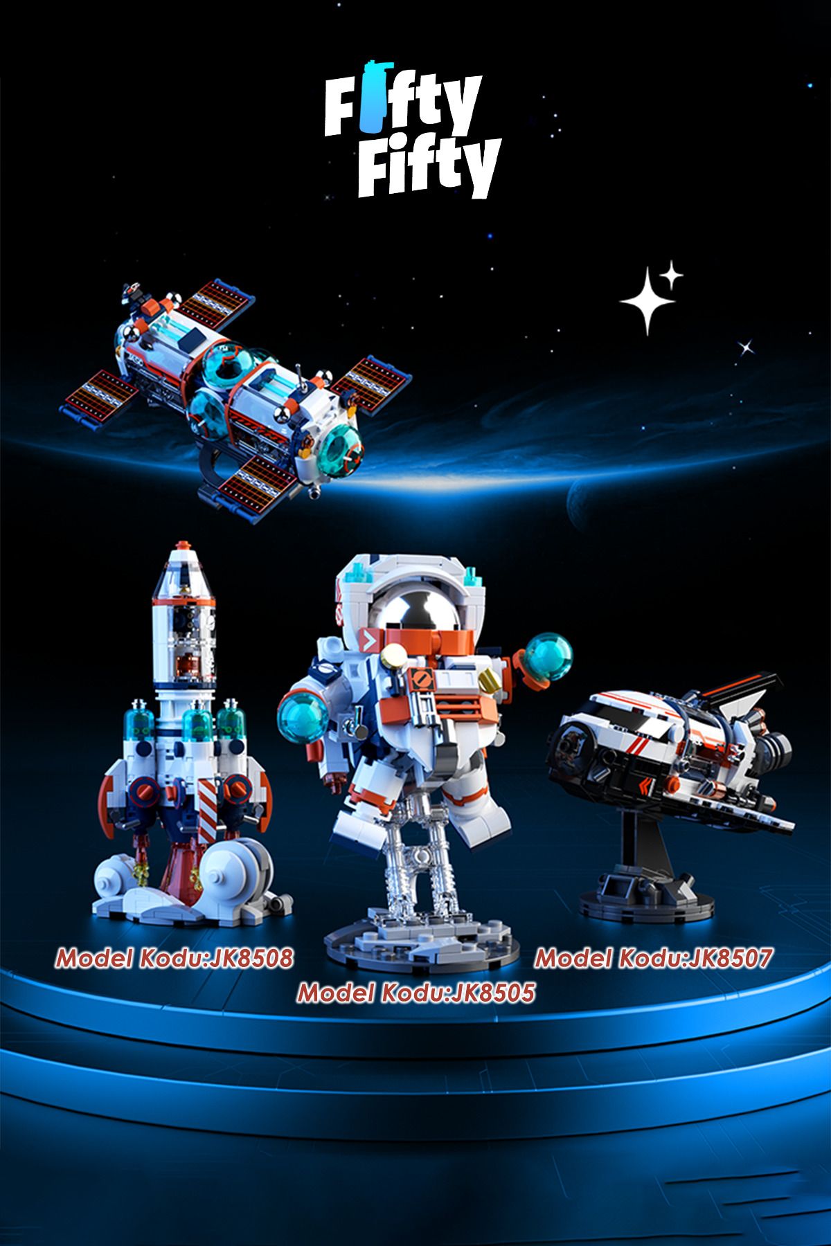 Vagonlife-Jaki Mini Space Rocket - Jk8508 (+302 Pieces) Toy Building Set 3