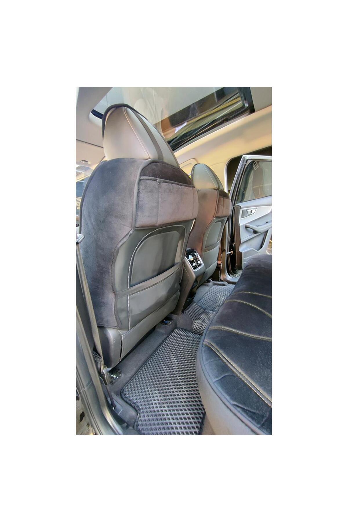 Bod Chery Tiggo 7 Pro Max Araca Özel Koltuk Kılıfı Koruyucu Luvi Serisi 2024-sonrası Siyah-gri fotoğrafı 2 (önizleme)