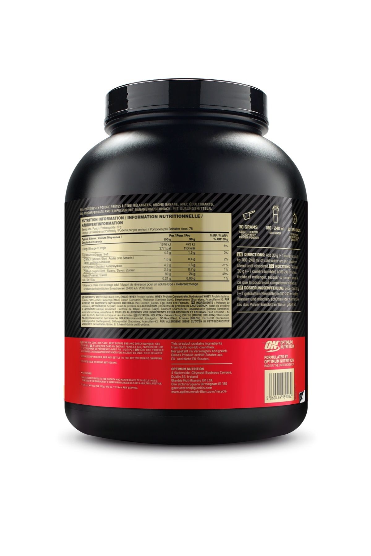 Optimum Nutrition-2.28kg 76 Serve - 100% Whey Gs Banana Flavored 3