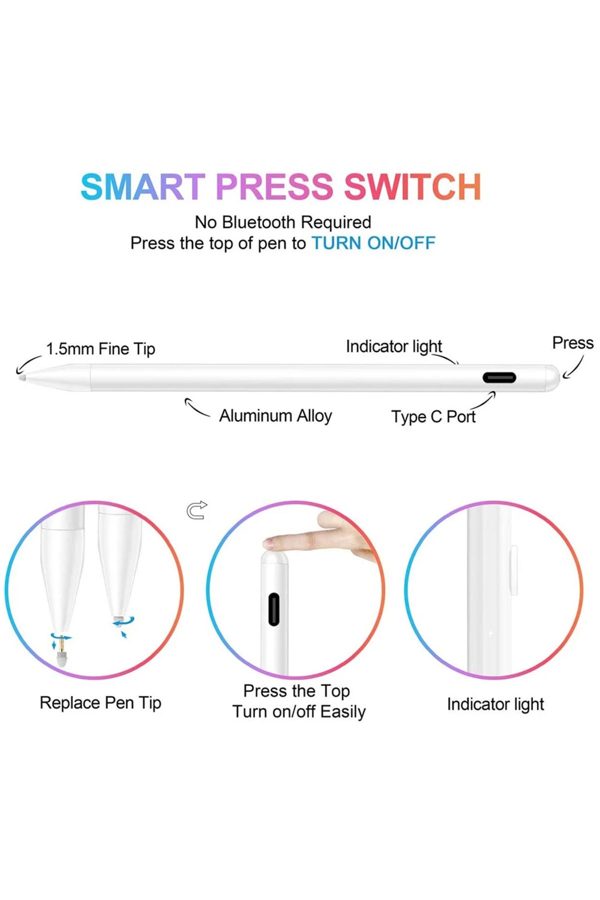 MMPSHOP-Stylus Precision Writing Drawing Tablet Pen Compatible with All Models 3