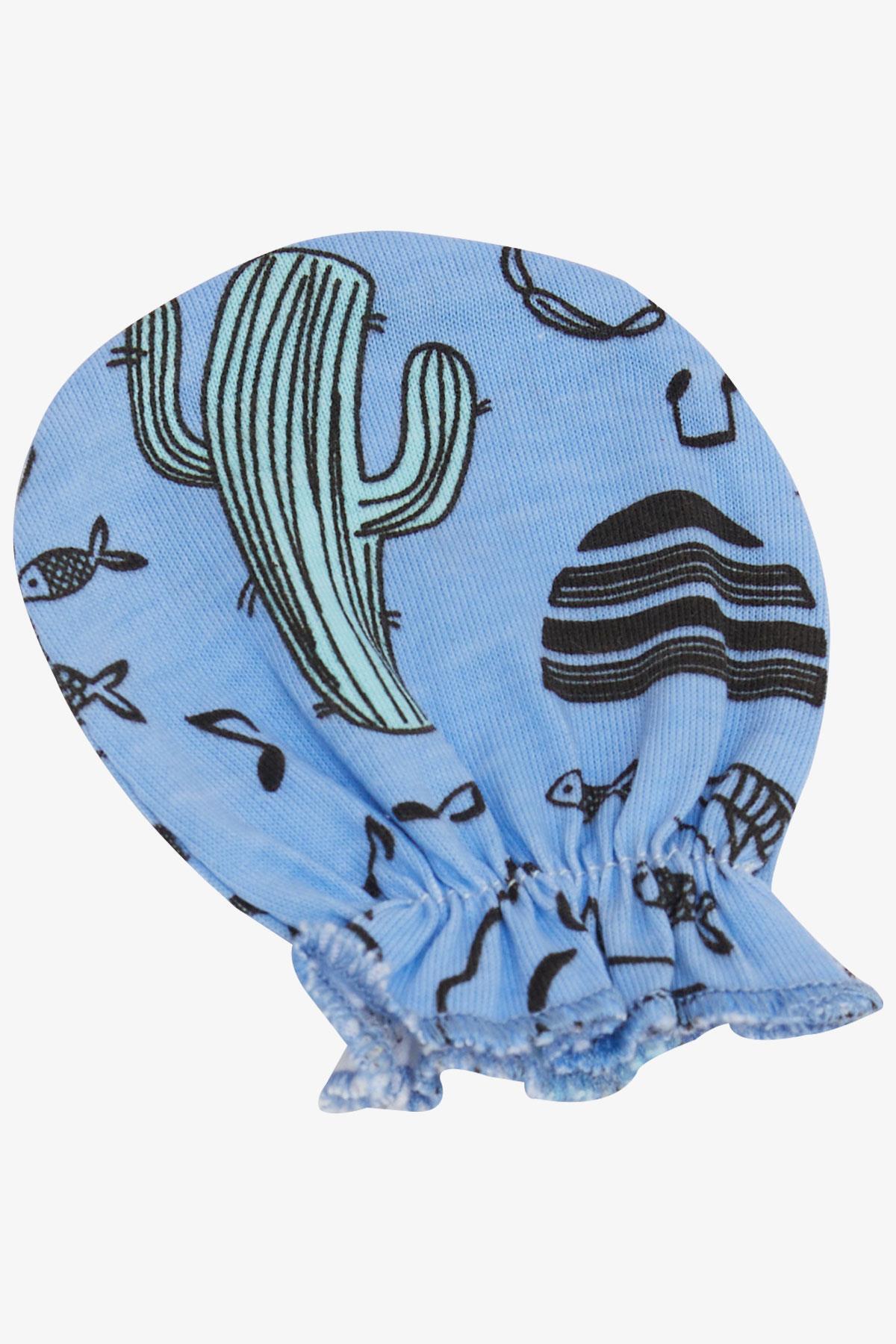 Breeze Yenidoğan Bebek Eldiven Müzik Temalı Balık Desenli Mavi fotoğrafı 3 (önizleme)