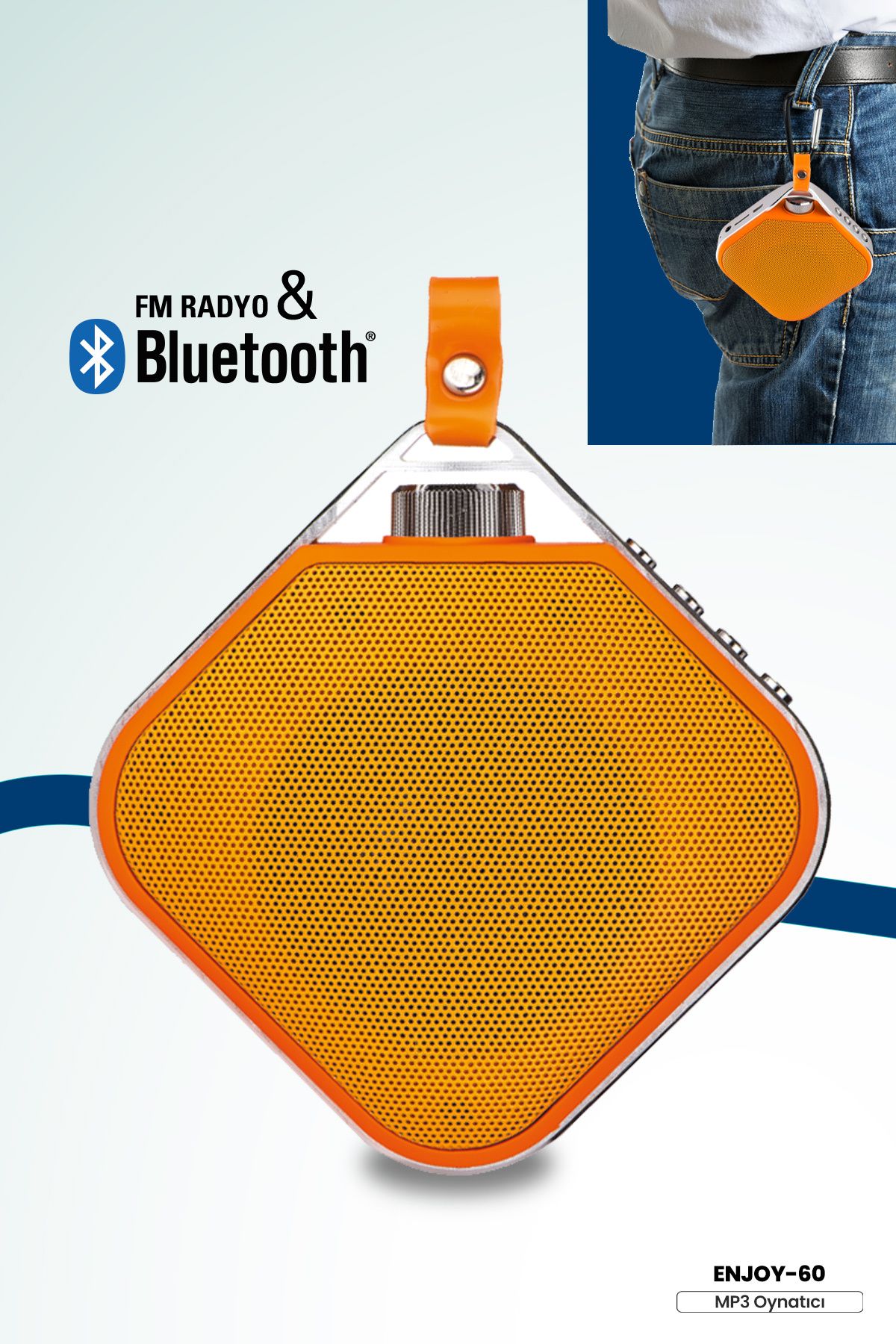 GOLDMASTER Enjoy-60 Turuncu Mp3 Hoparlorlü Bluetooth Oynatıcı