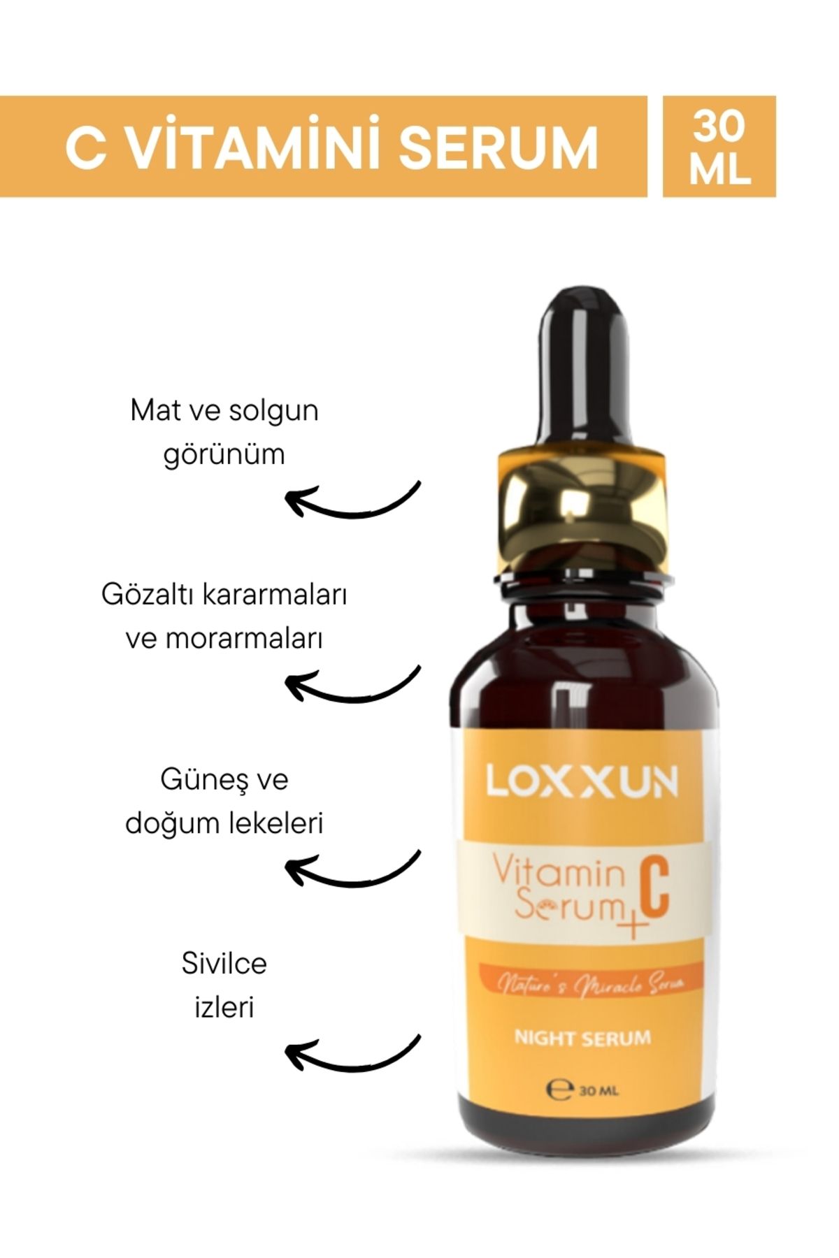 LOXXUN C Vitamini Serumu Kolajen Serumu Leke Kremi Seti-2