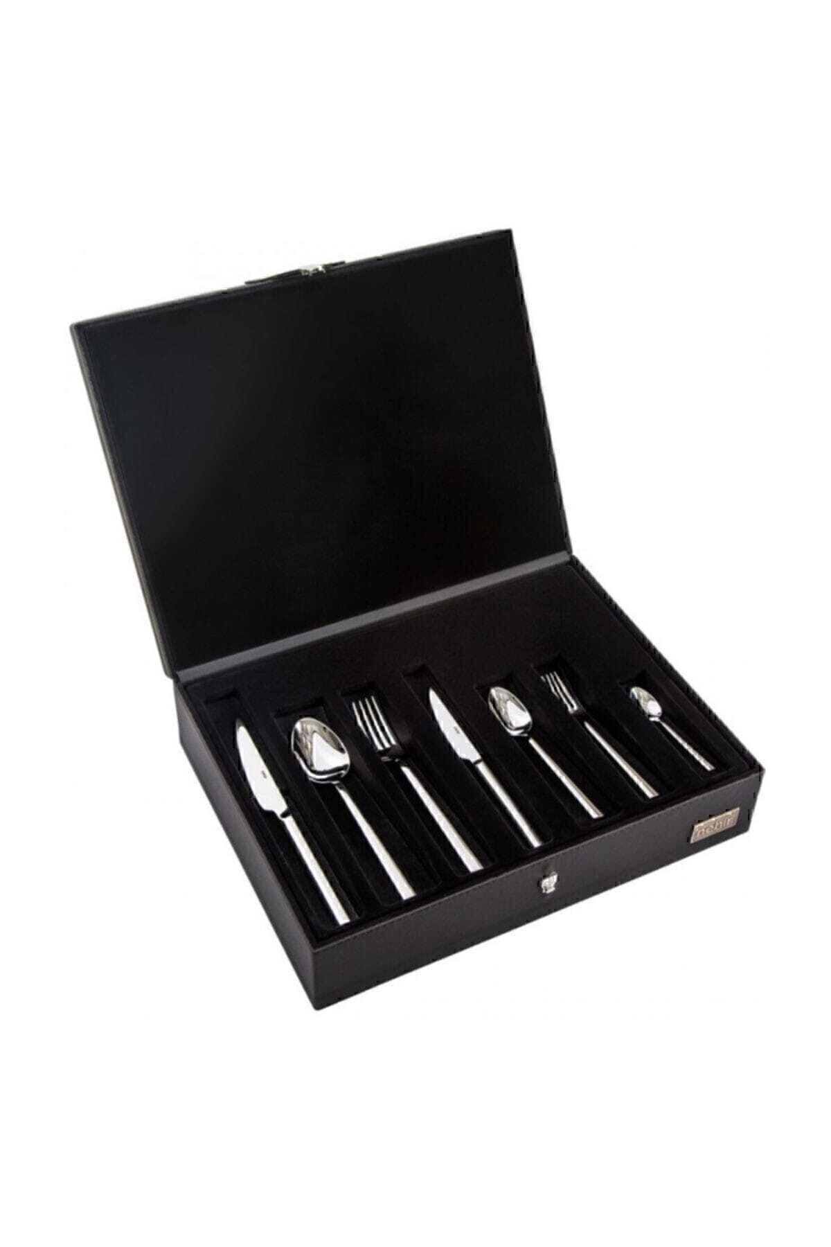 Nehir-Katre Plain 84 Piece Leather Boxed Cutlery Set 4