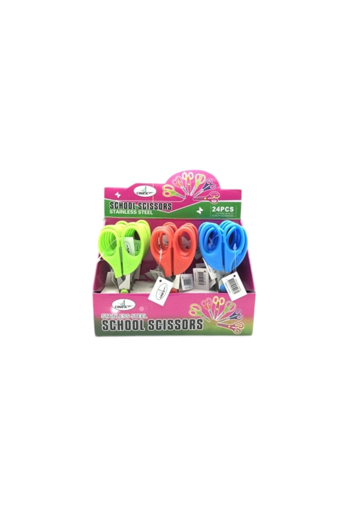 Linea-Lined (Left Hand) Left Handed School Scissors (Red) 1