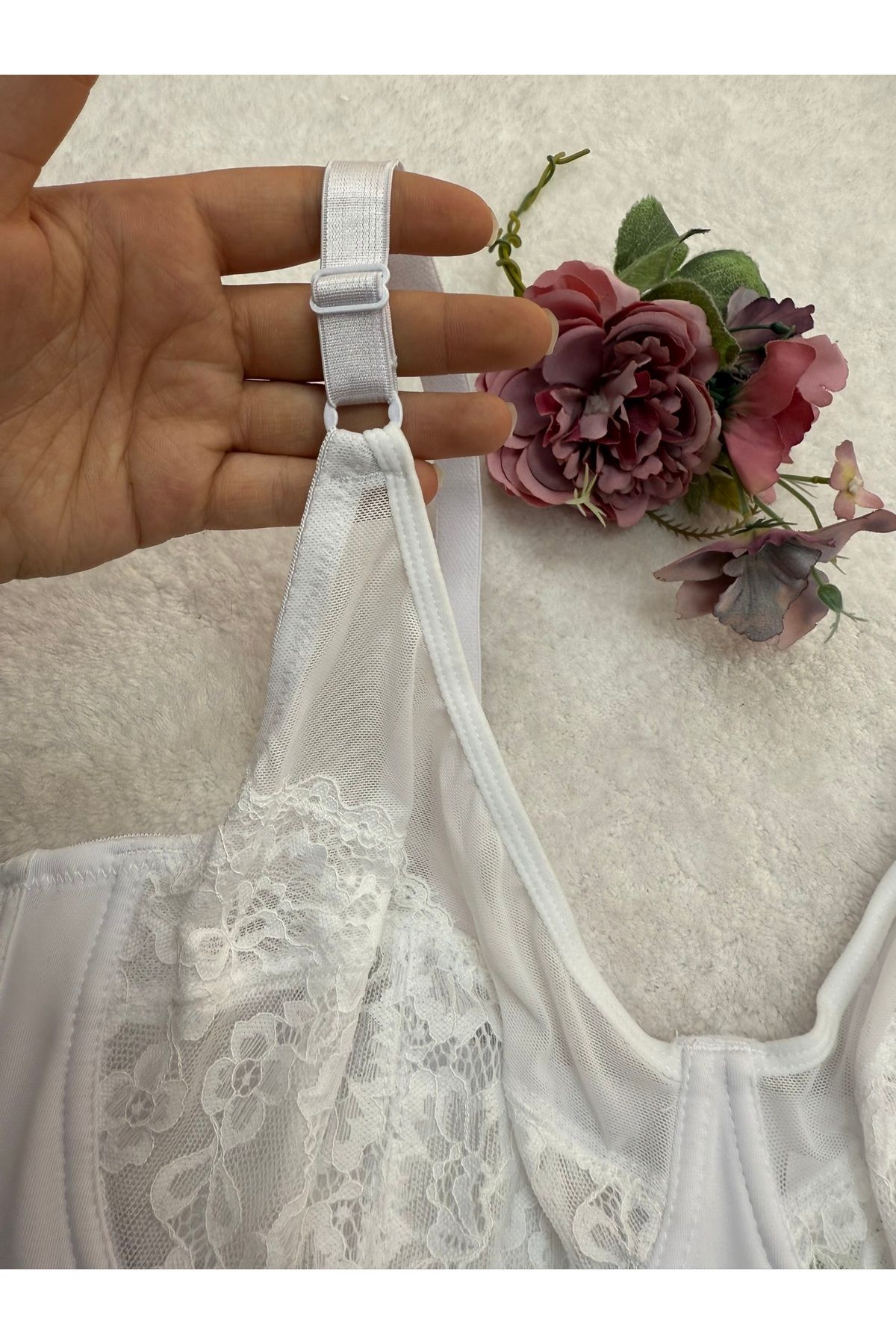 She Shine-Sutien de mărime mare, fără umplutură, fără cupă, cu sârmă/sârmă, cu dantelă-281 2