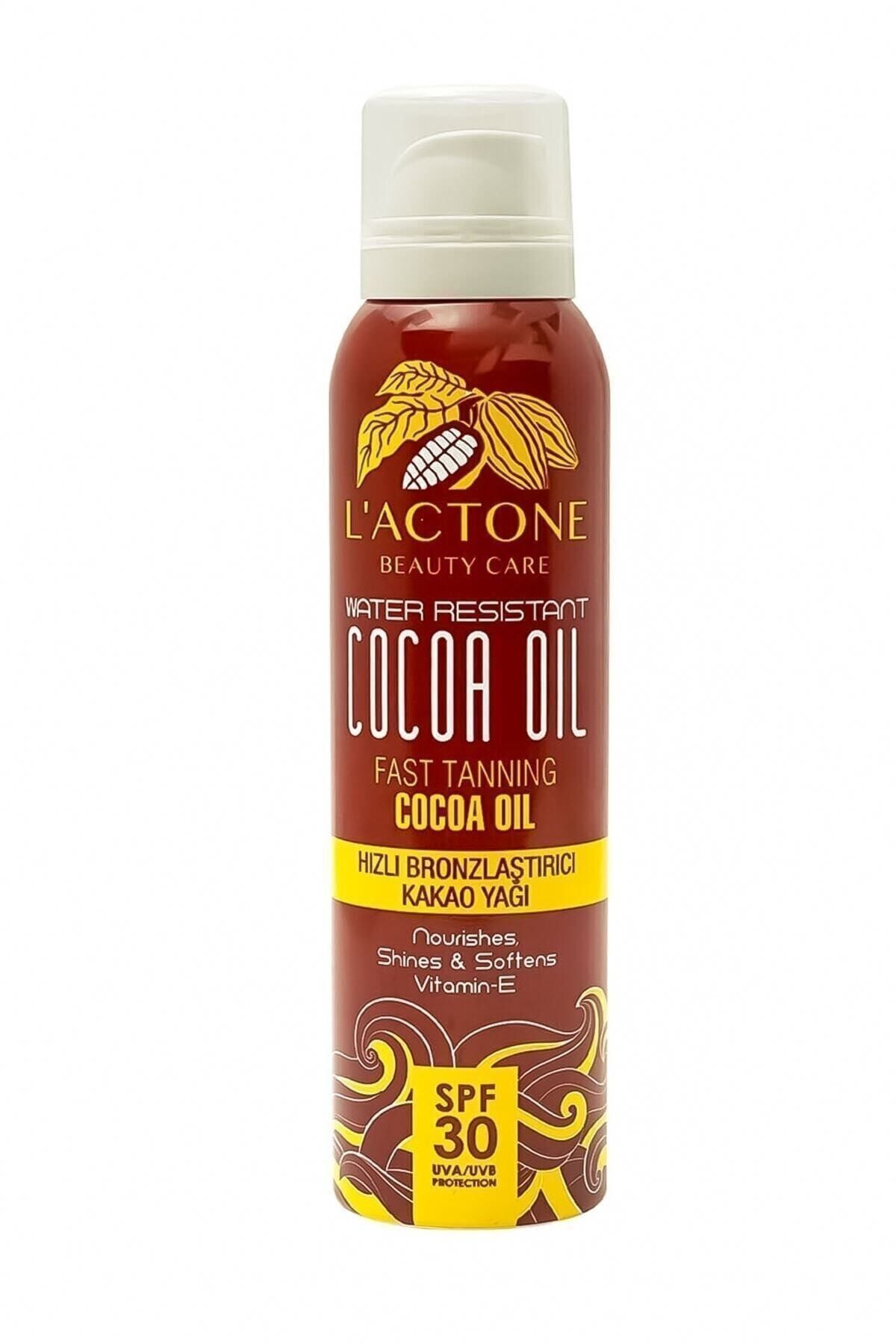 L'ACTONE Fast Tanning Cocoa Oil Spf30 150 ml / Hızlı Bronzlaştırıcı Kakao Yağı Vitamin E