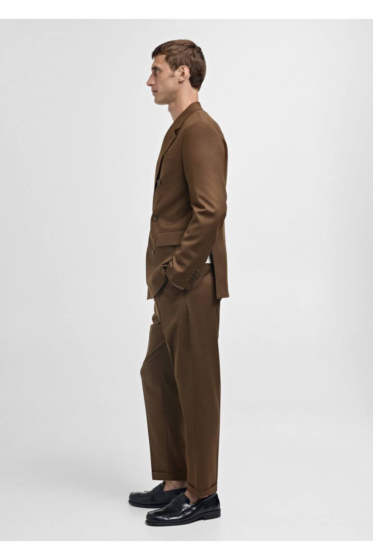 MANGO Man-Slim Fit Fabric Trousers 7