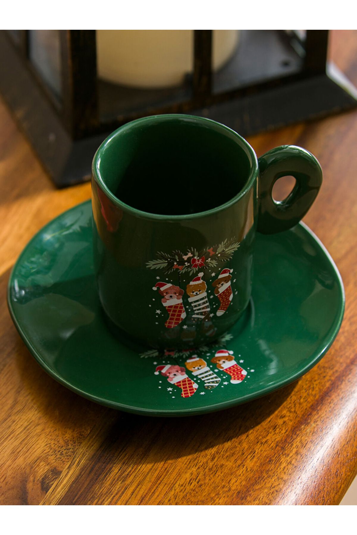 LC Waikiki-Mixed Printed New Year Themed Porcelain Coffee Cup Set 90 ml 3