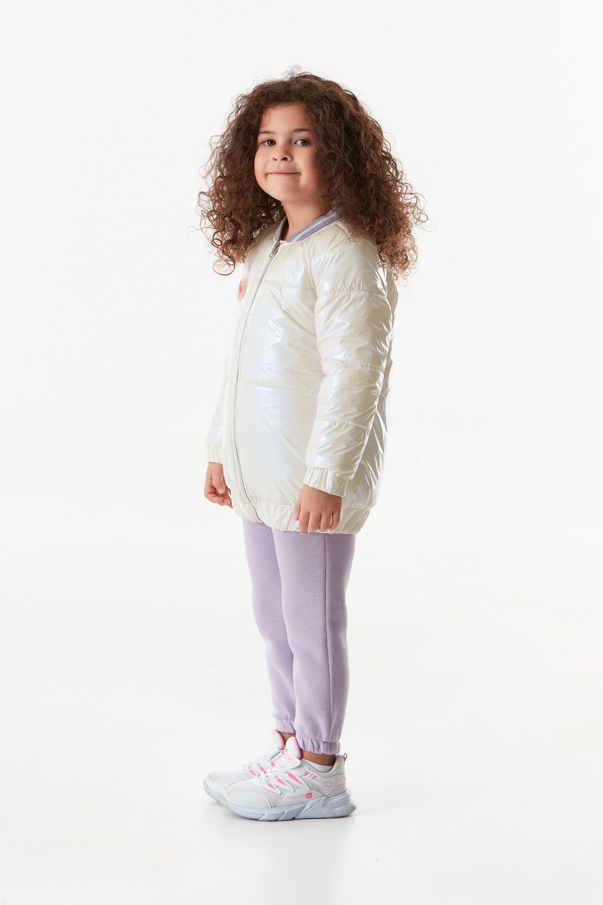 Fulla Moda-Flamingo Embroidered Lighted Girls' Coat 1