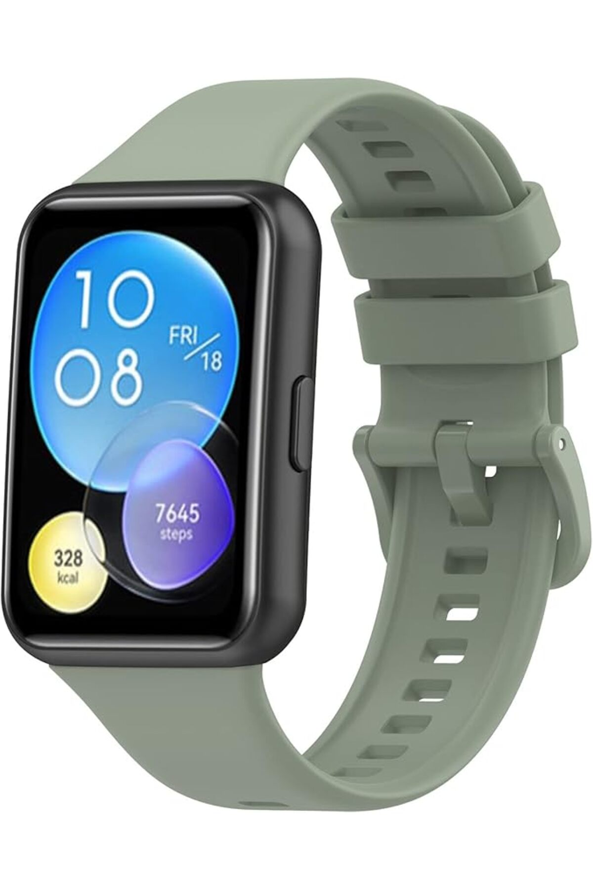 Huawei Watch Fit2 Uyumlu Kordon Liquid Silikon Ayarlanabilir Renkli Lansman Kordon