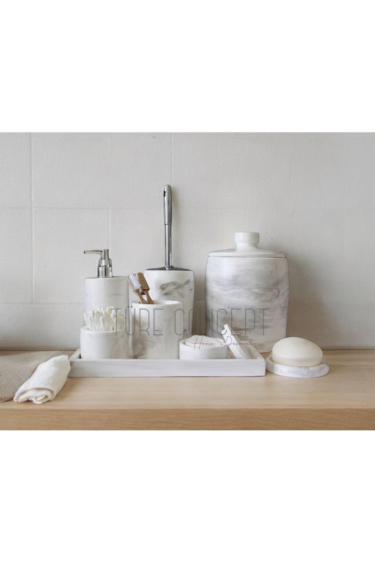 Ture Concept-Marble Patterned Concrete Bathroom Set 3