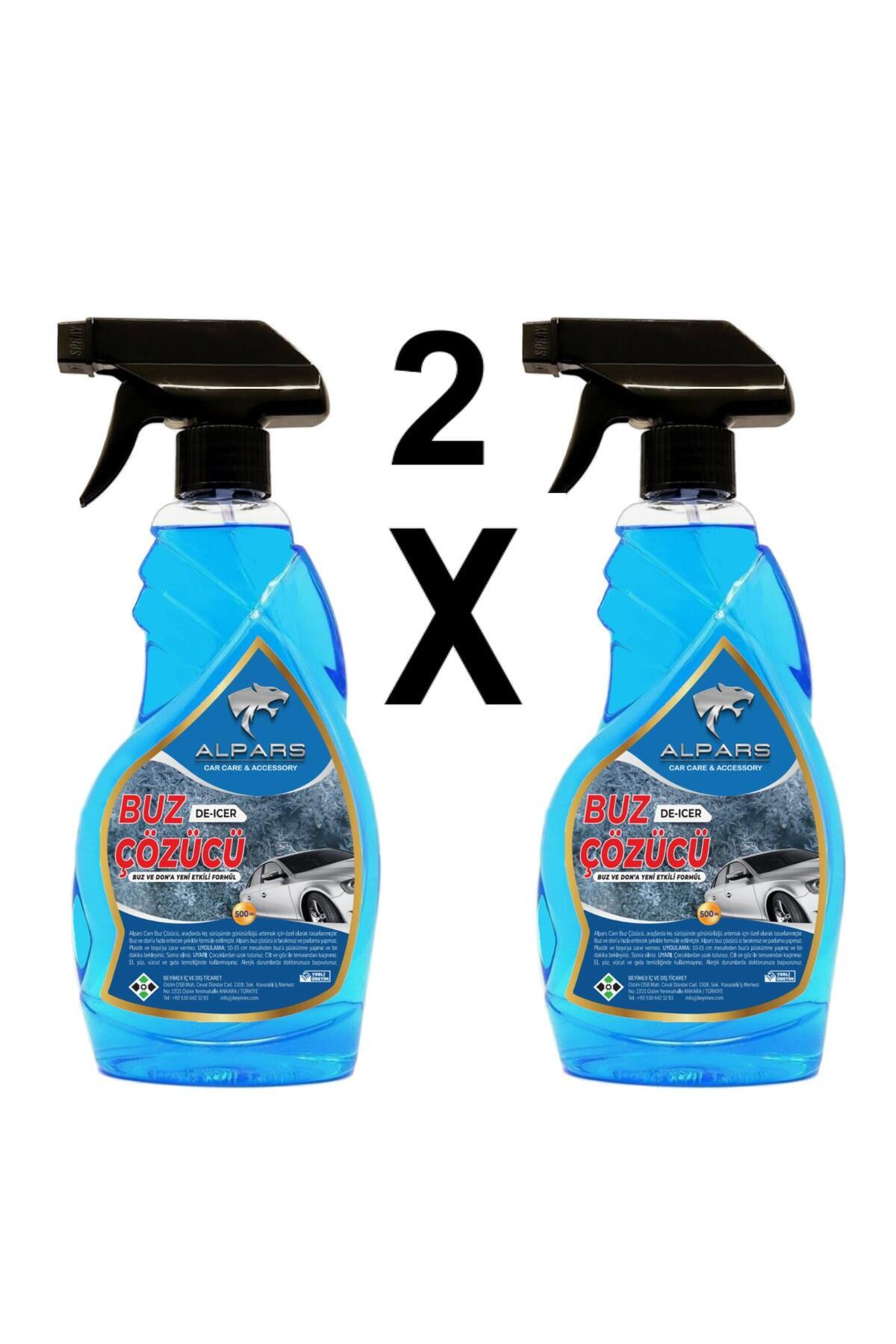 ALPARS 2 Adet - Araba Cam Buz Çözücü Sprey Buzlanma Önleyici Görüş Kolaylaştırıcı Cam Sprey 500 Ml