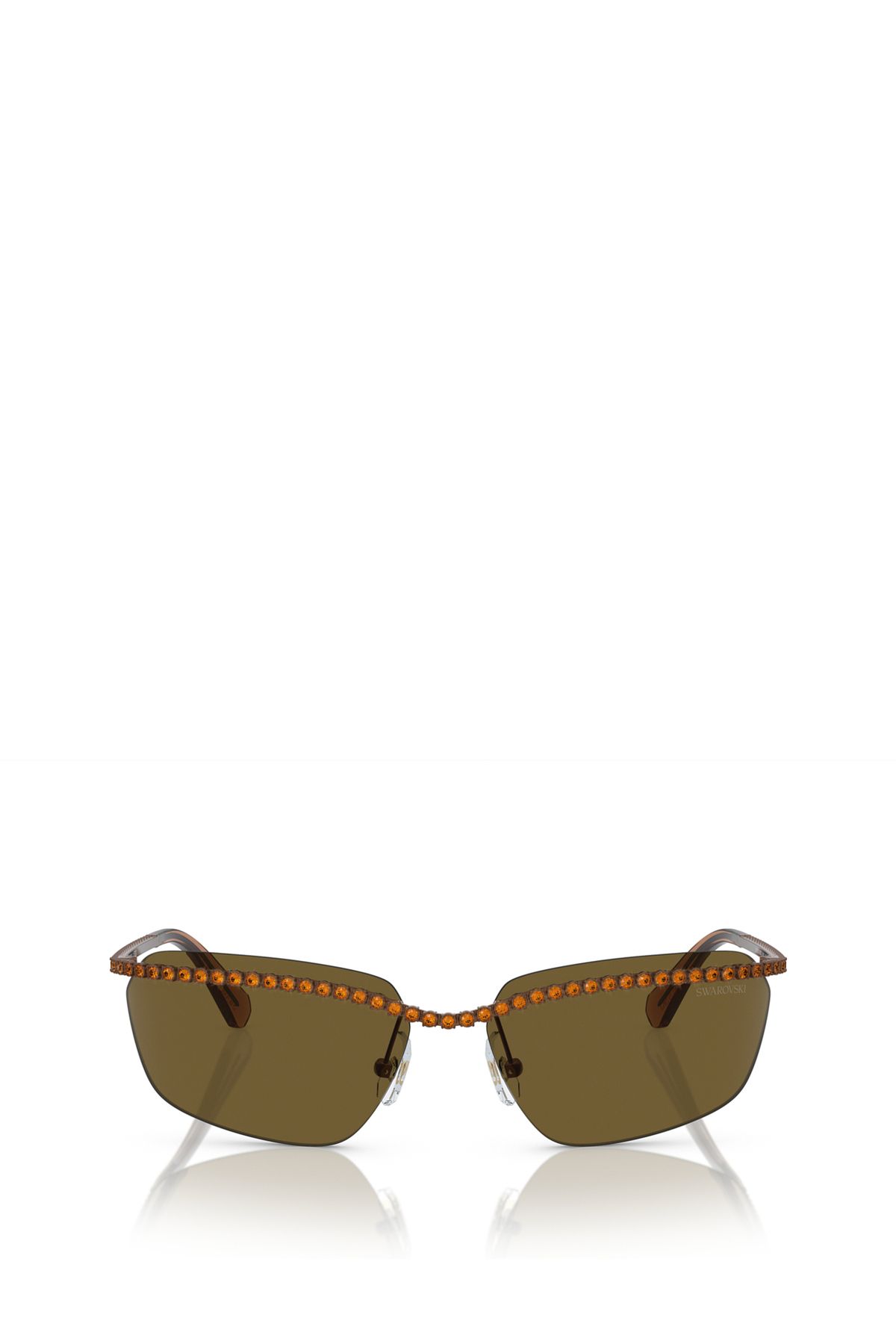 Swarovski-Sk7001 Geometric Brown Women's Sunglasses 1