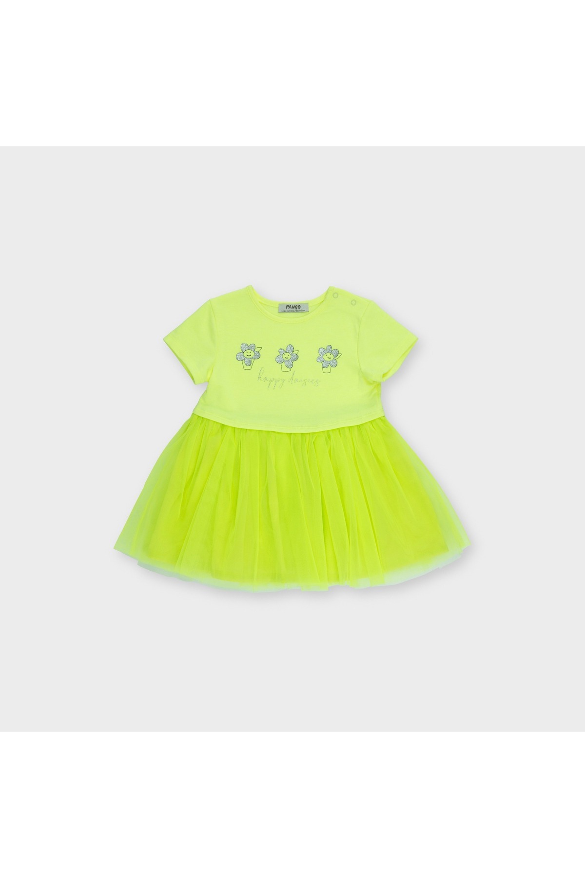Panço Kız Bebek Baskı Detaylı Örme Sarı Elbise fotoğrafı 3 (önizleme)