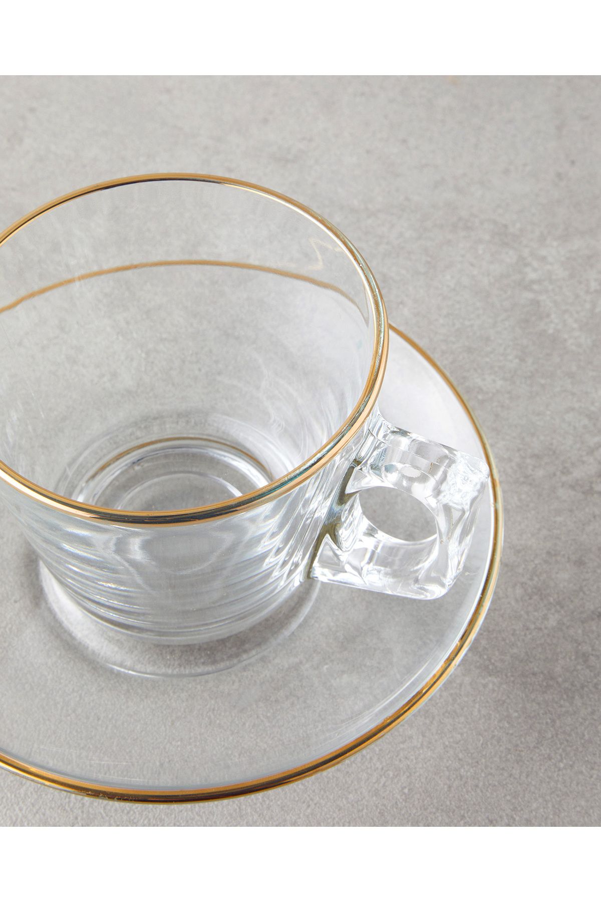 English Home-Aria Glass 4 Piese - Set Căni Aurii 195 ml pentru 2 Pers 4