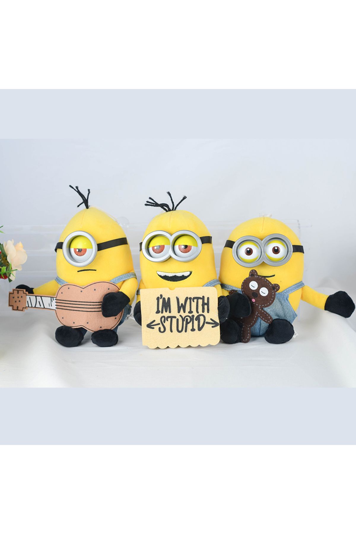 Choice-Hot Despicable Me Cute Minions Anime Characters Yellow Plush Bob Stuart In Jeans Soft Dolls Toys ... 7