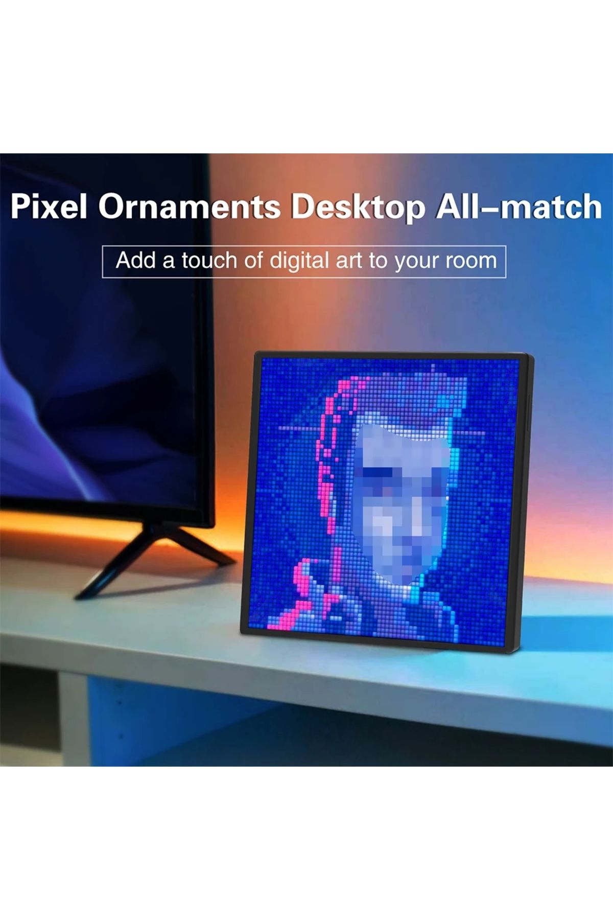 MtReal-Smart Pixel Display Screen Night Light Digital Frame with APP Control 64 X 64 LED Panel Display F... 3